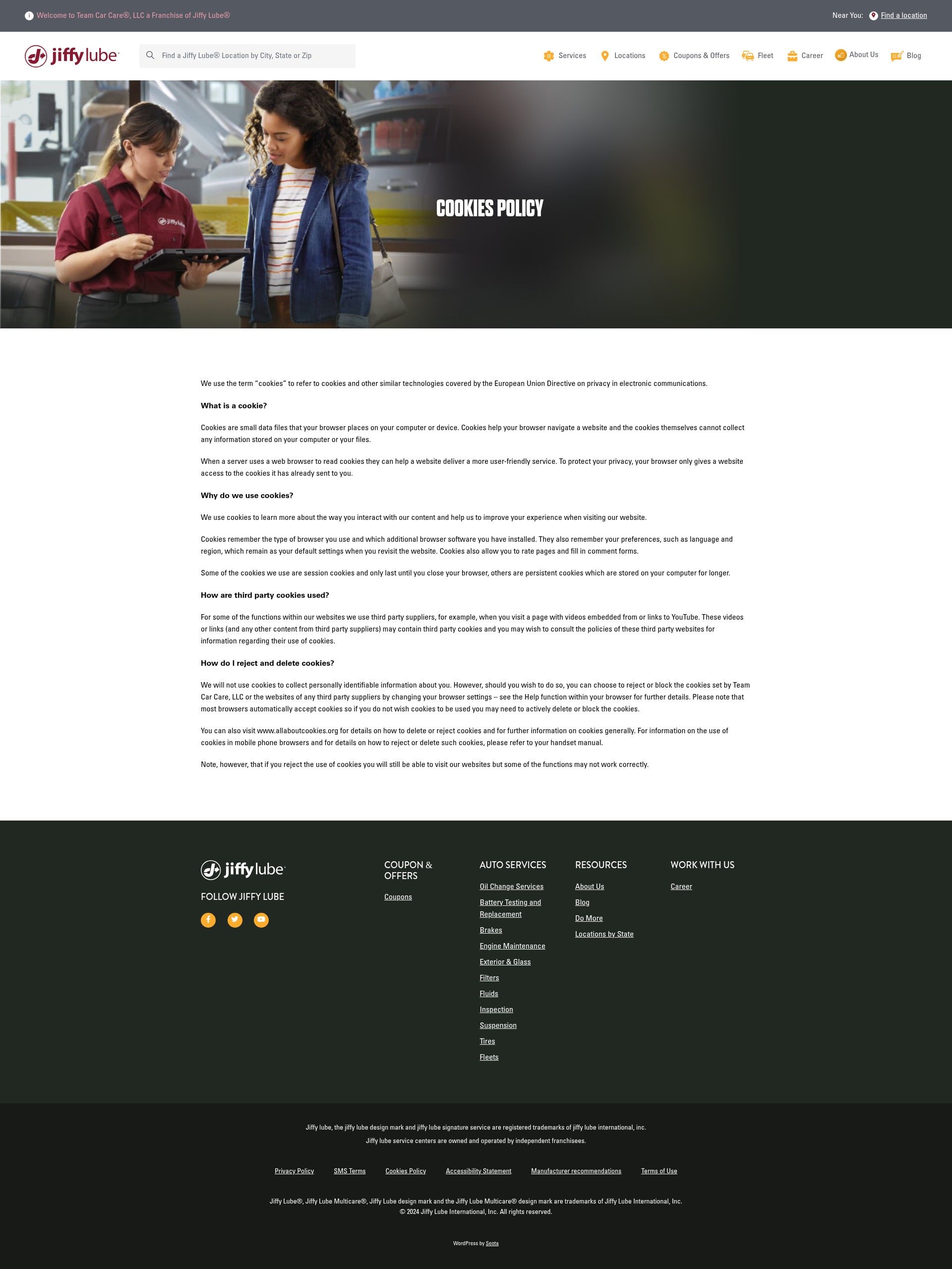 Screenshot of jiffylubetcc.com