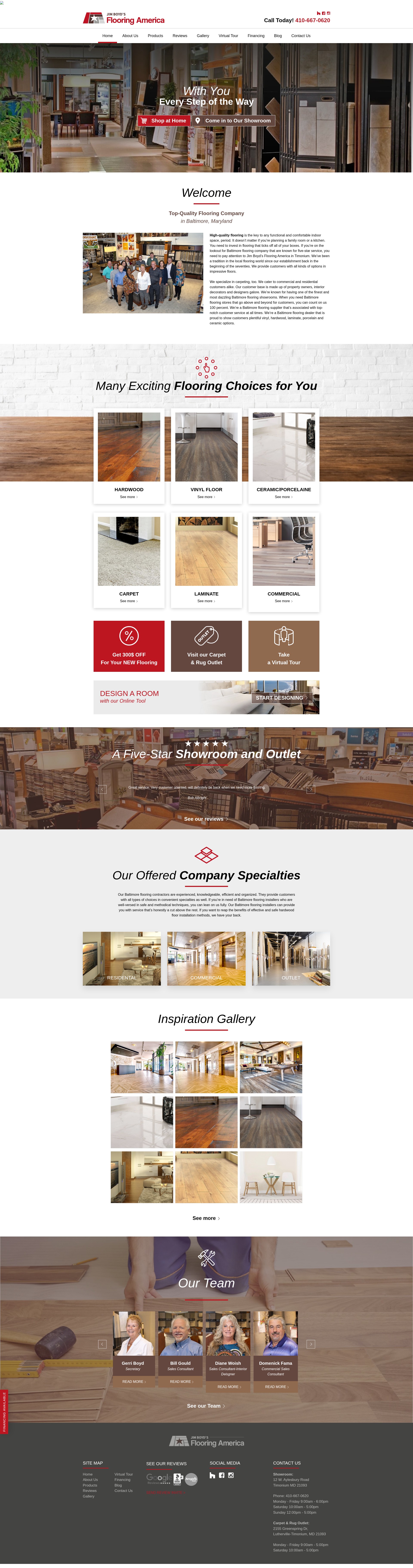 Screenshot of jimboydsflooringamerica.com
