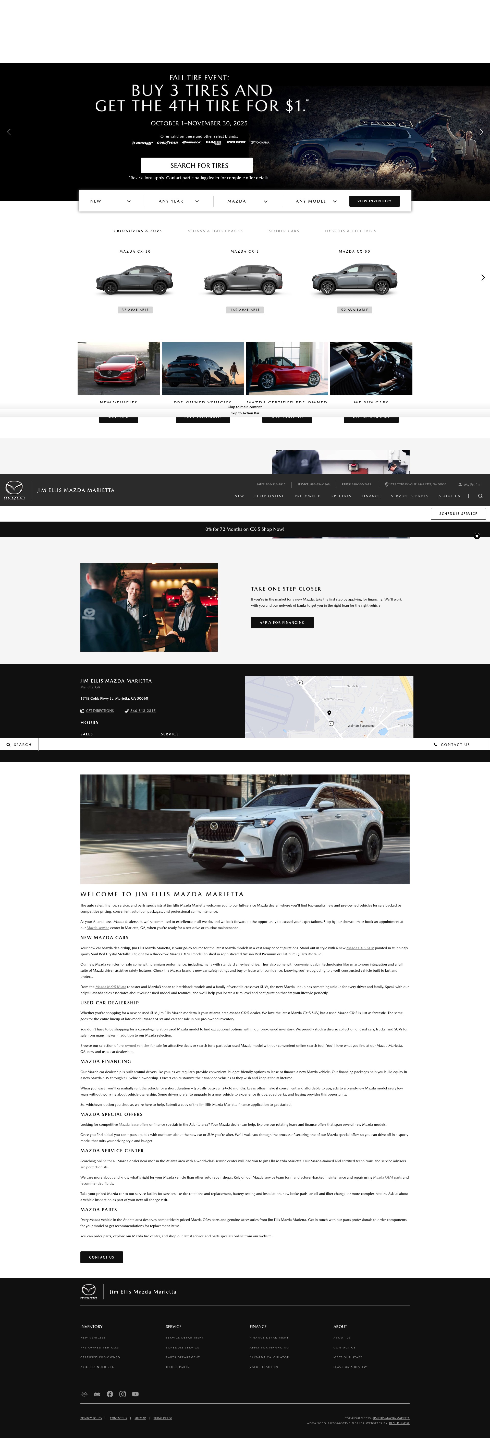 Screenshot of jimellismazdamarietta.com