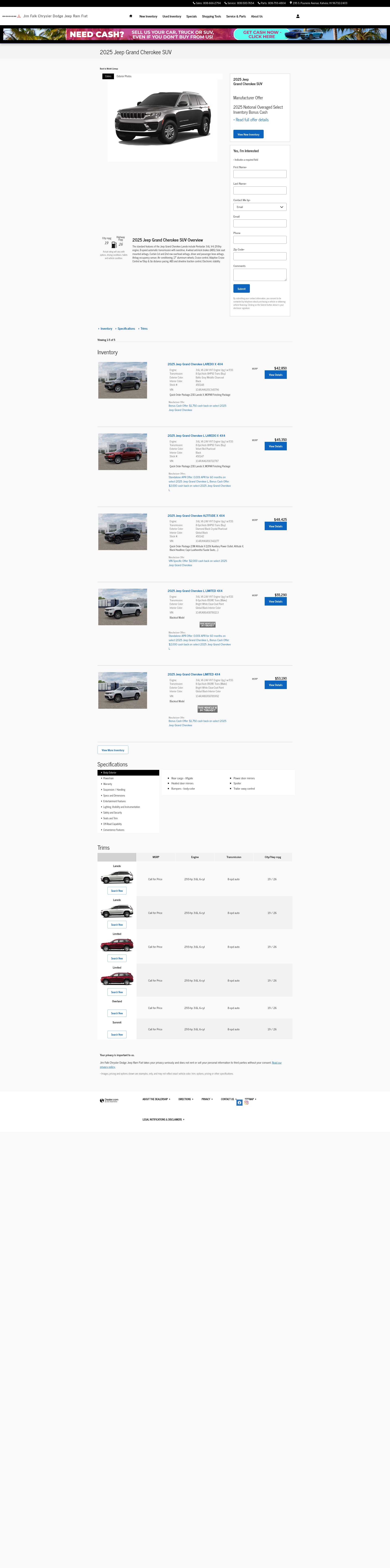 Screenshot of jimfalkchryslerjeepdodgeram.com