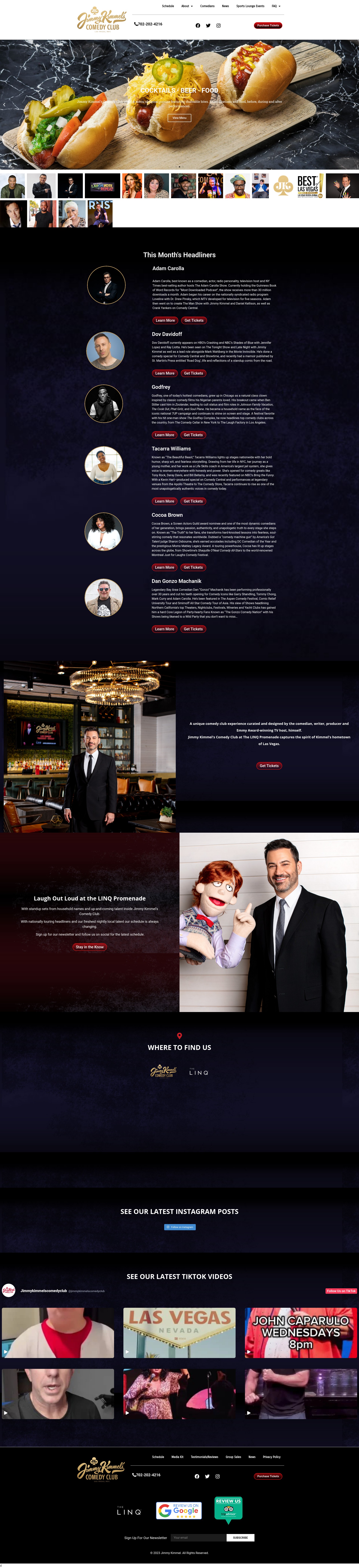 Screenshot of jimmykimmelscomedyclub.com