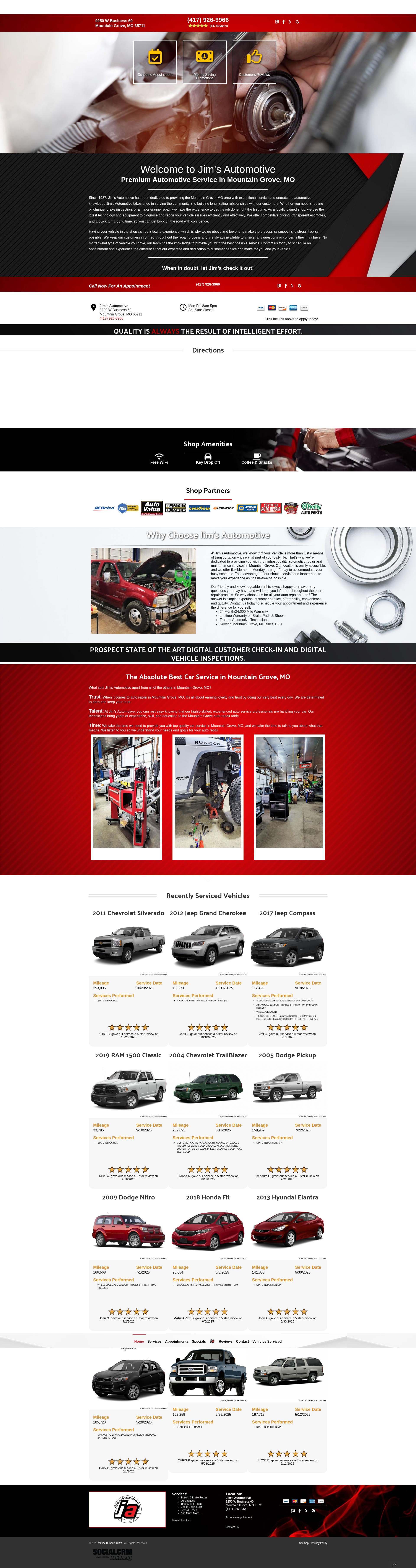 Screenshot of jimsautomotivemg.com