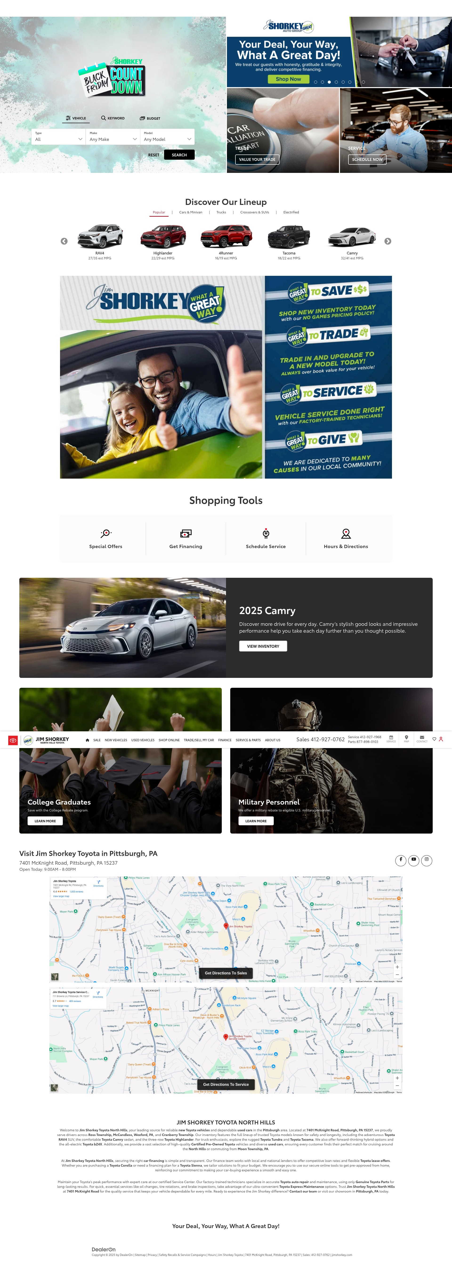 Screenshot of jimshorkeytoyota.com