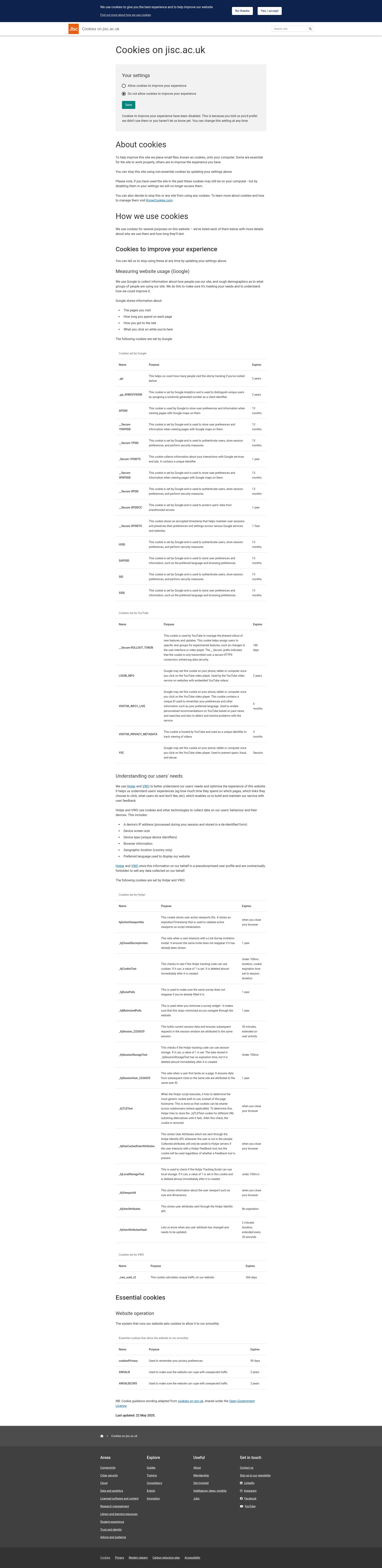 Screenshot of jisc.ac.uk