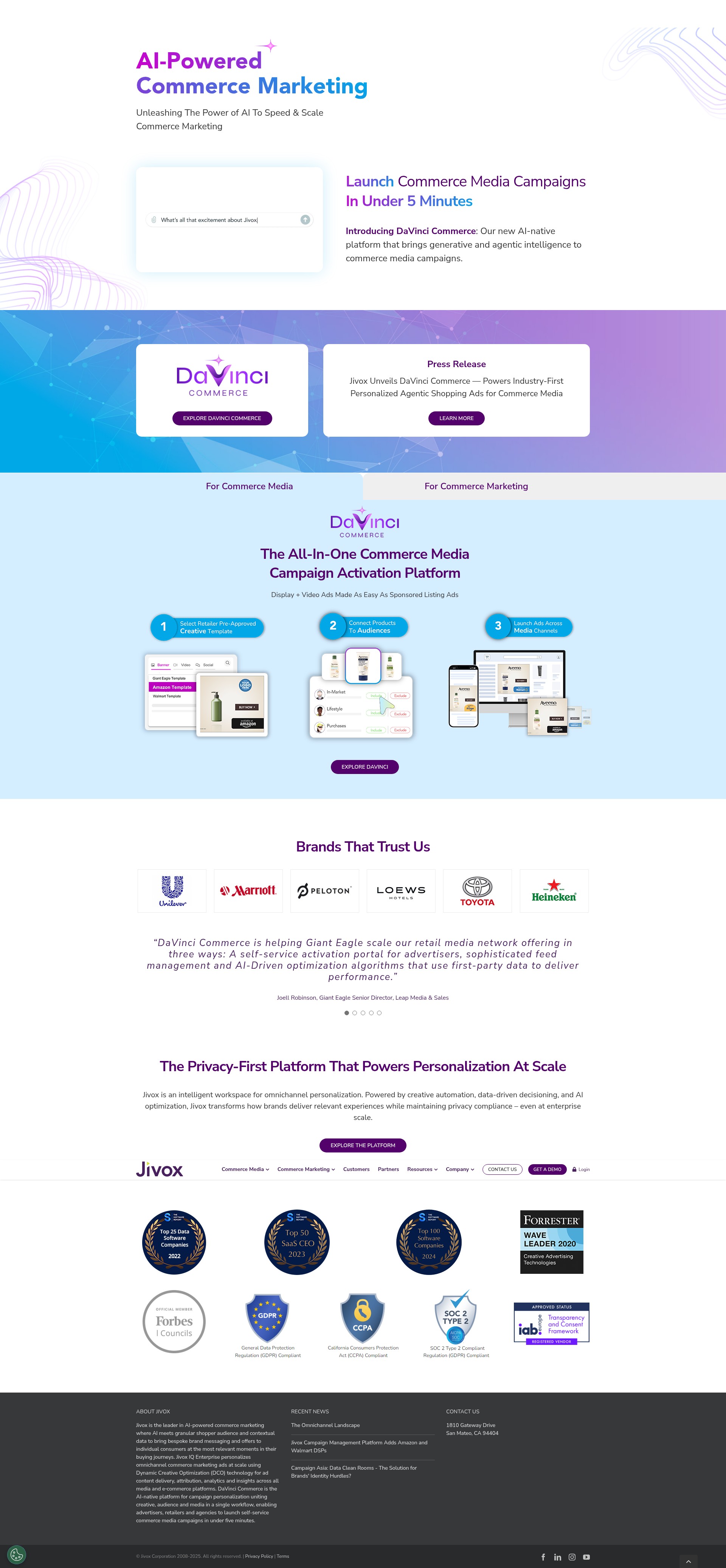 Screenshot of jivox.com