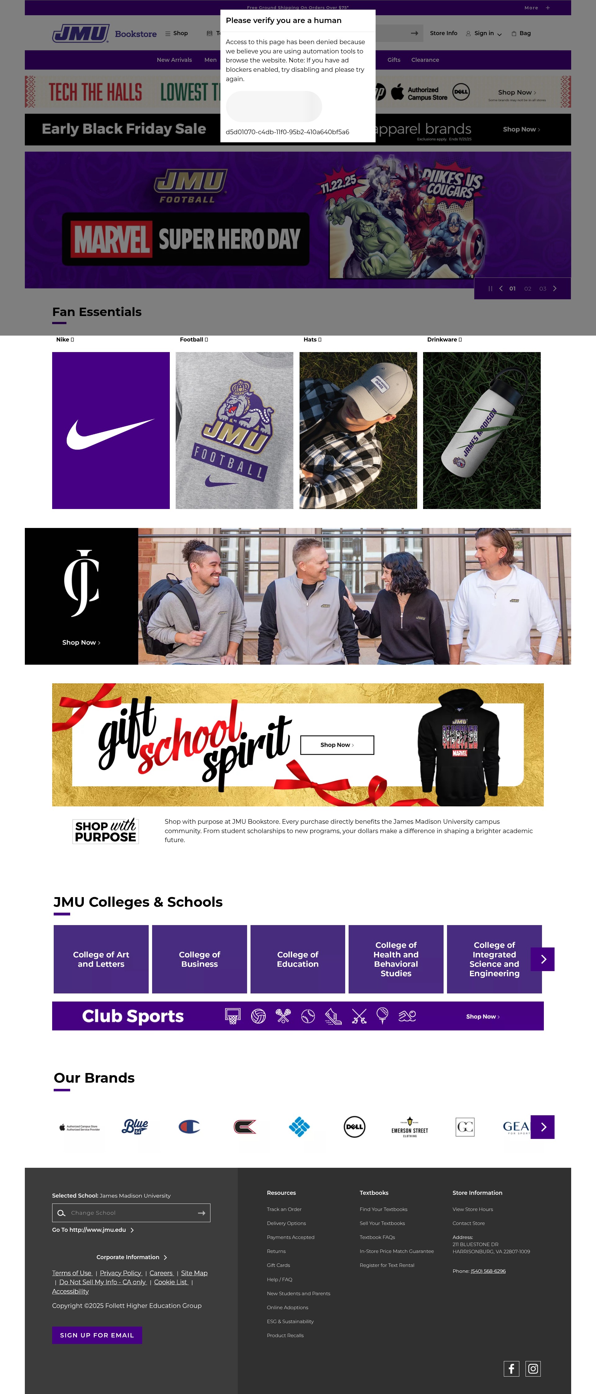 Screenshot of jmu.edu