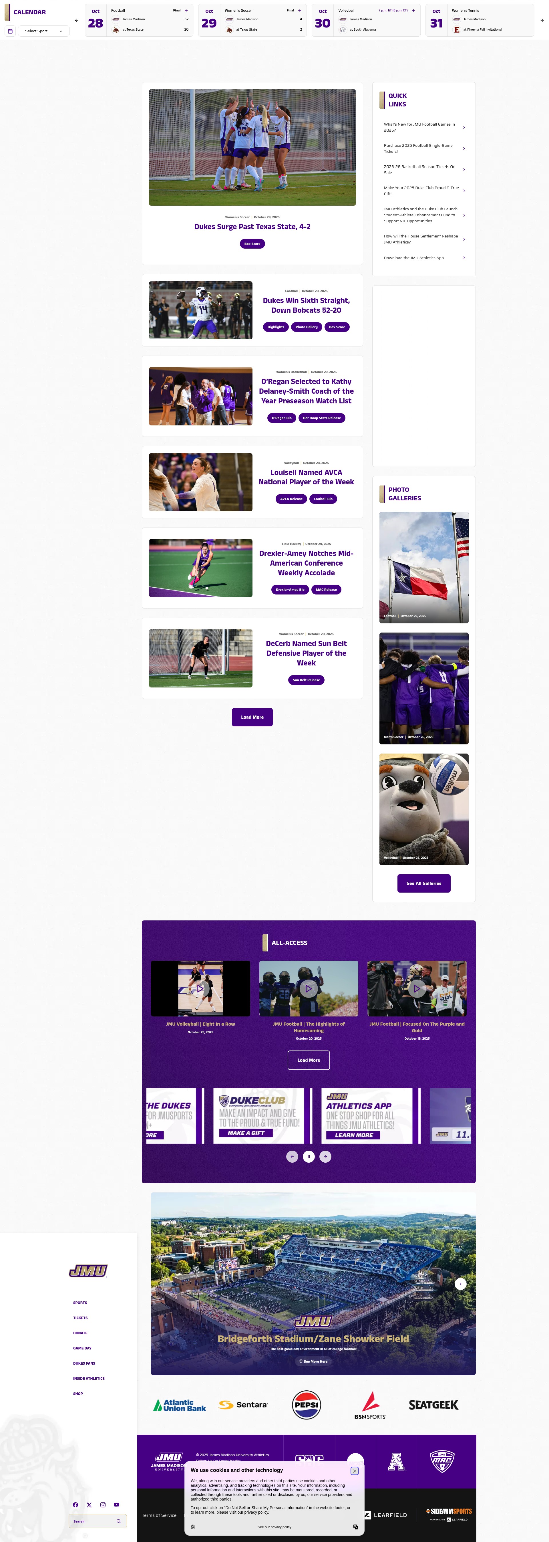Screenshot of jmusports.com