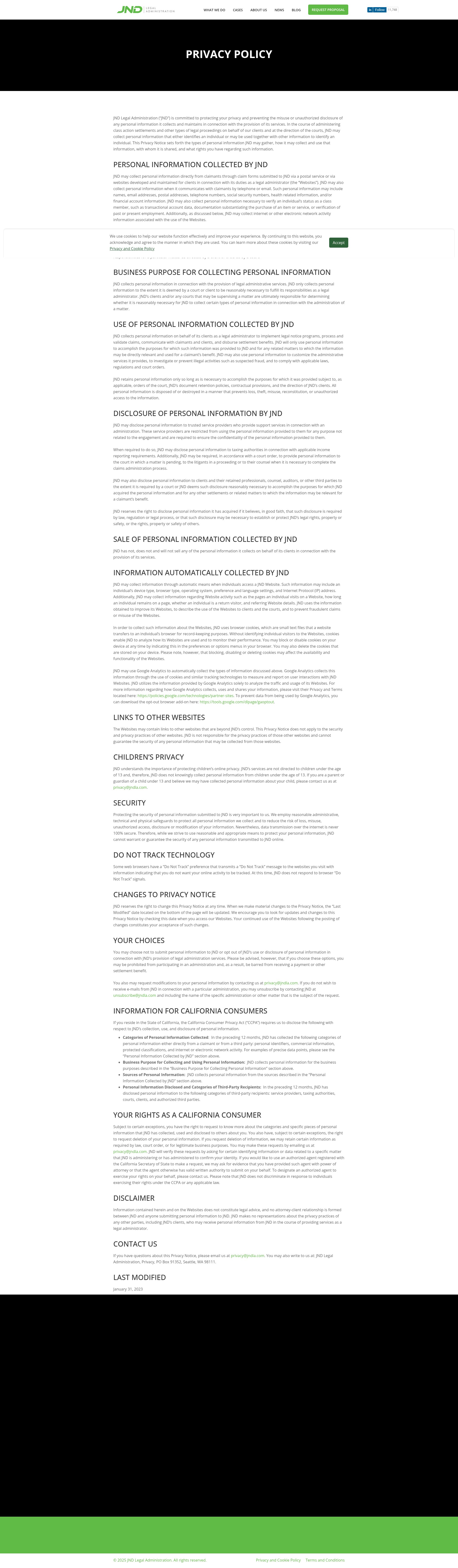 Screenshot of jndla.com