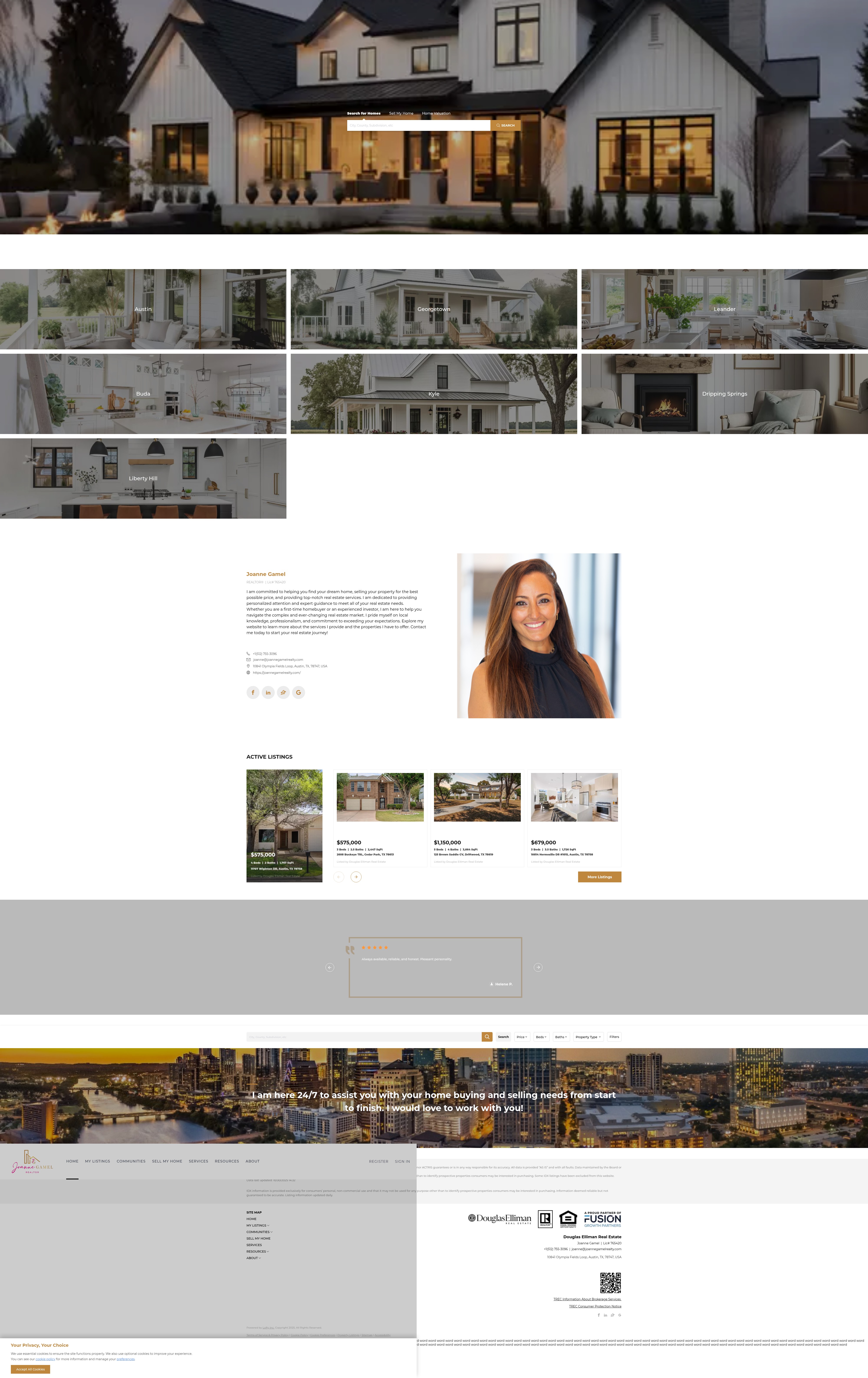 Screenshot of joannegamelrealty.com