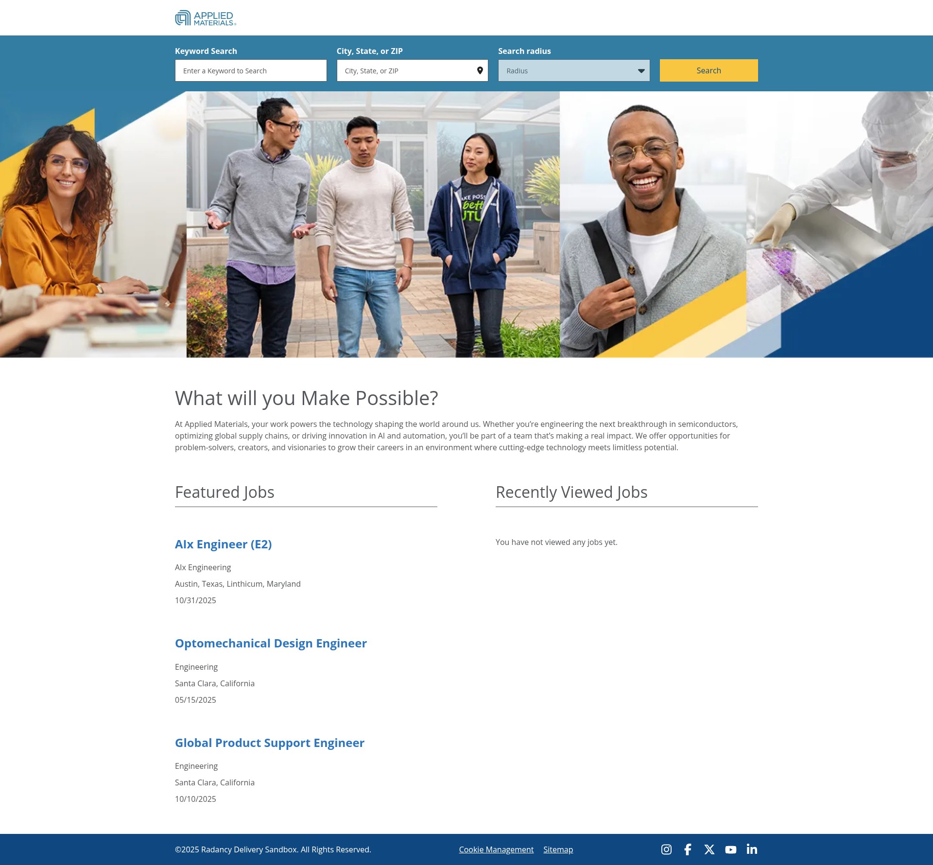 Screenshot of jobs.appliedmaterials.com