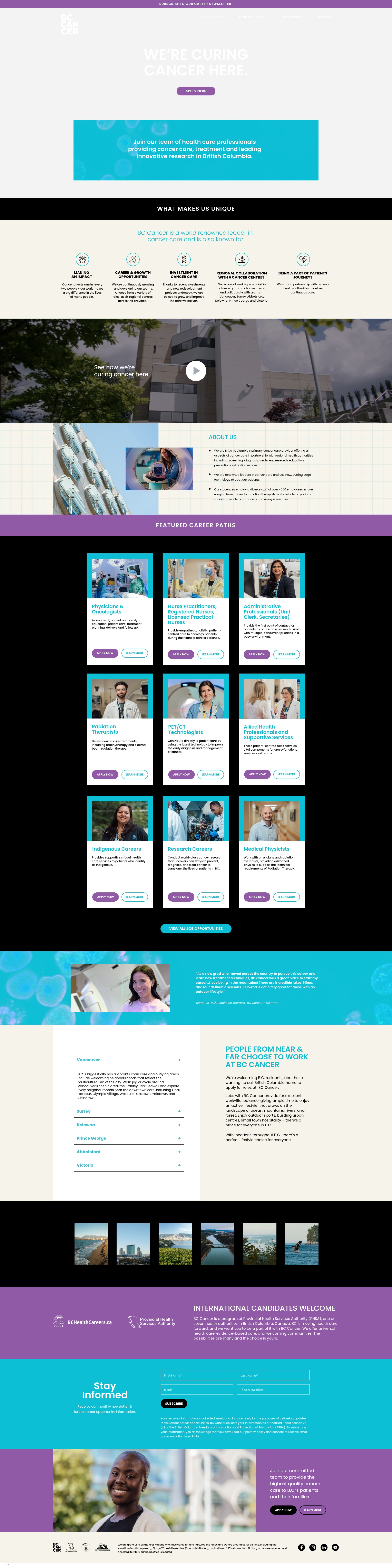 Screenshot of jobs.bccancer.bc.ca