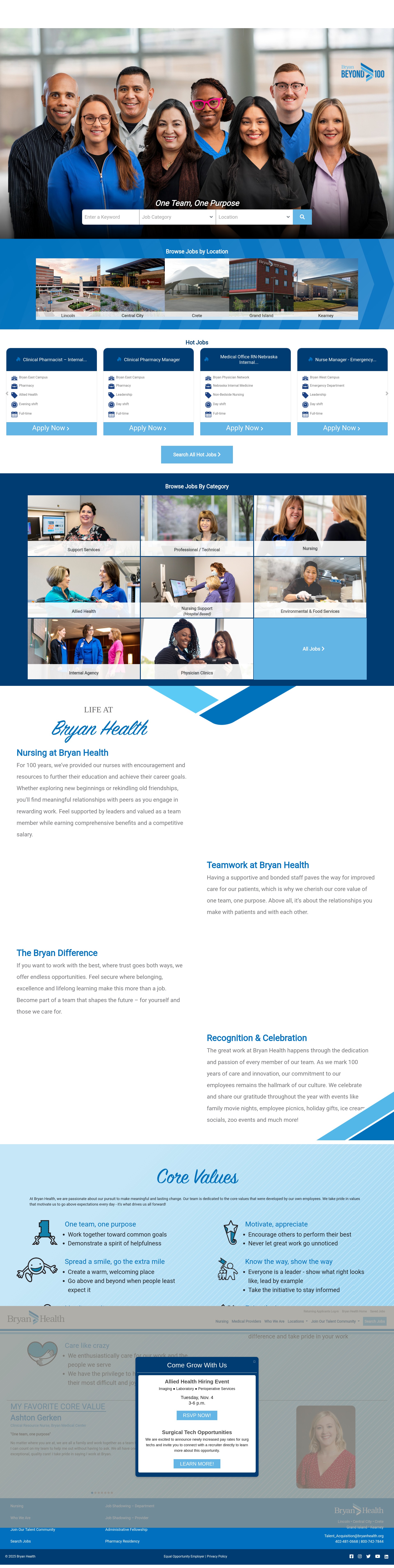 Screenshot of jobs.bryanhealth.com