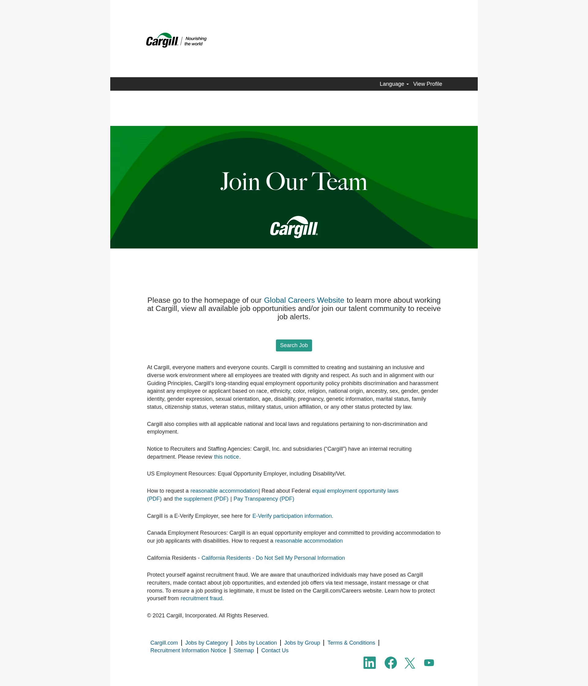 Screenshot of jobs.cargill.com