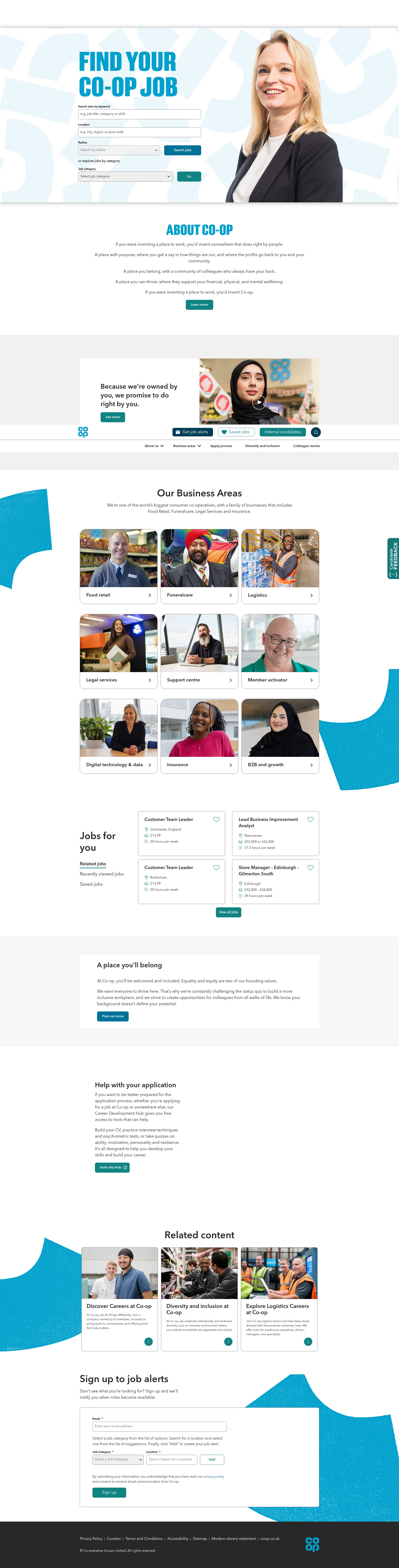 Screenshot of jobs.coop.co.uk