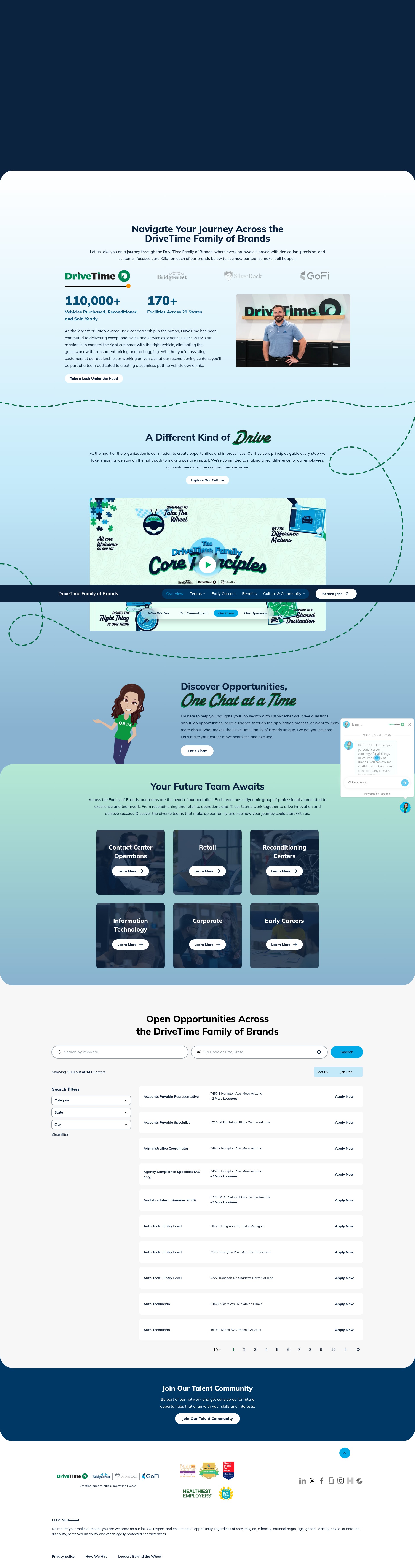 Screenshot of jobs.drivetime.com