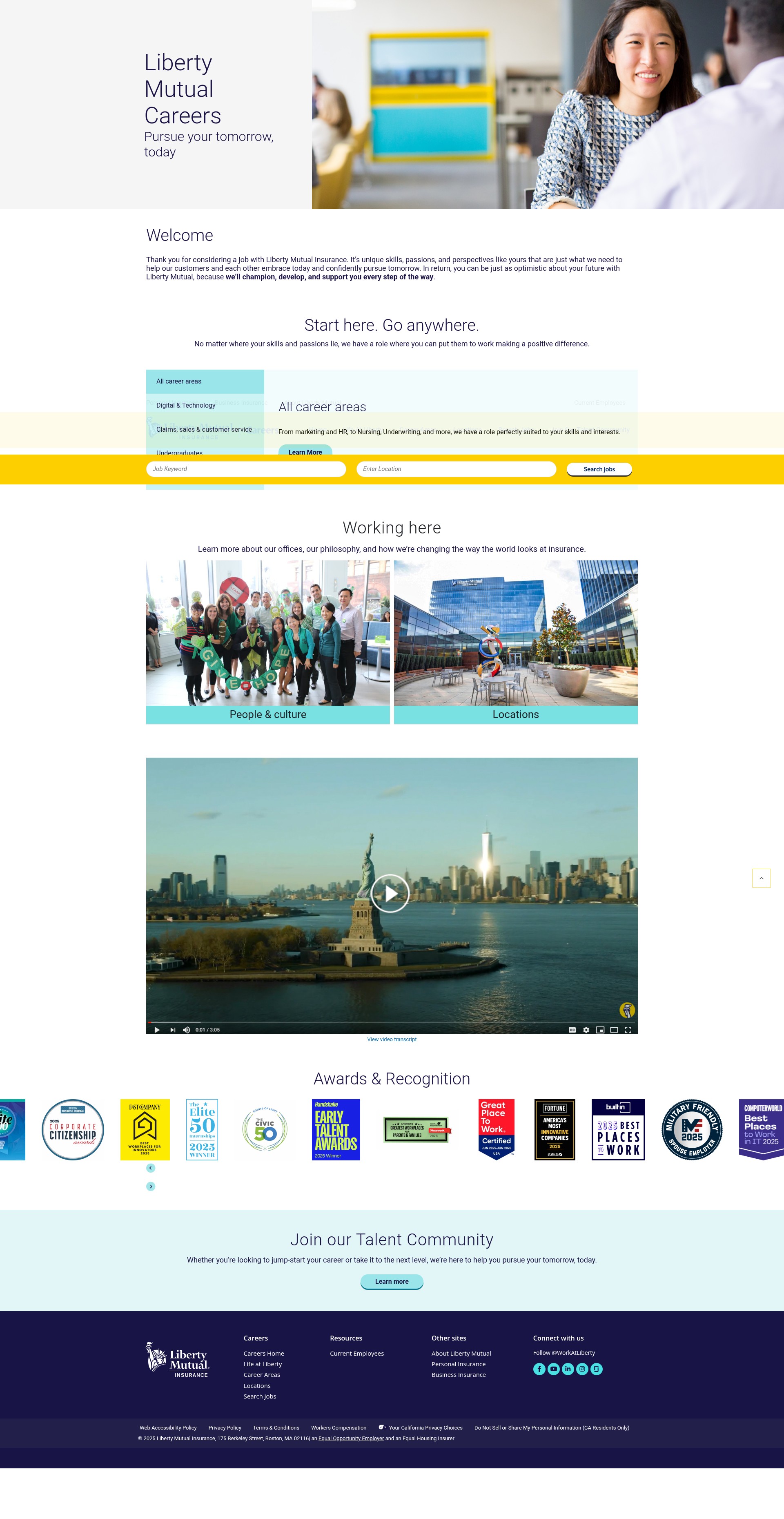Screenshot of jobs.libertymutualgroup.com
