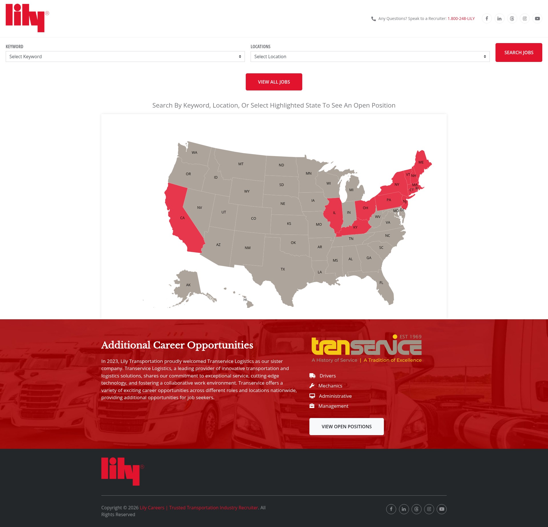 Screenshot of jobs.lilycareers.com
