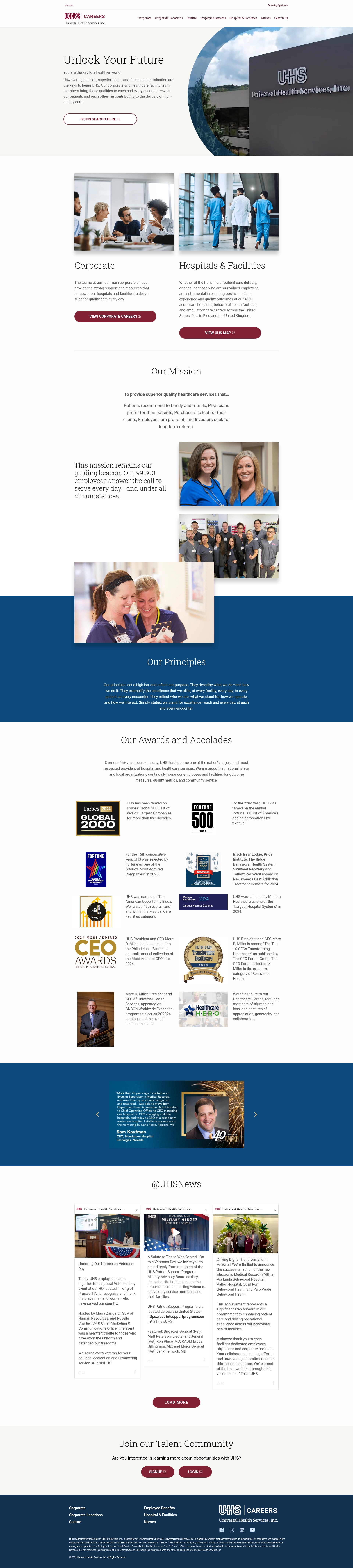 Screenshot of jobs.uhsinc.com