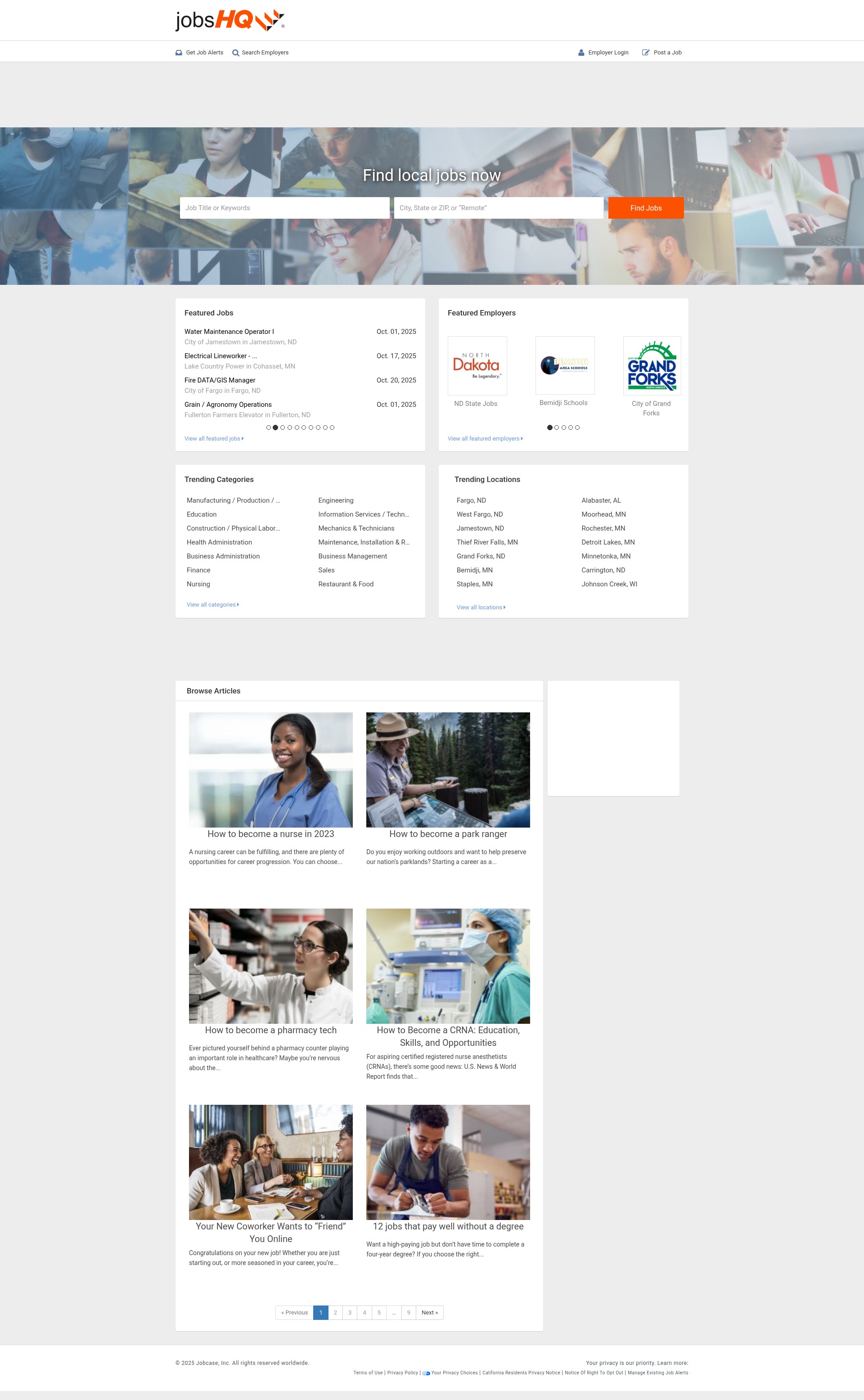 Screenshot of jobshq.com