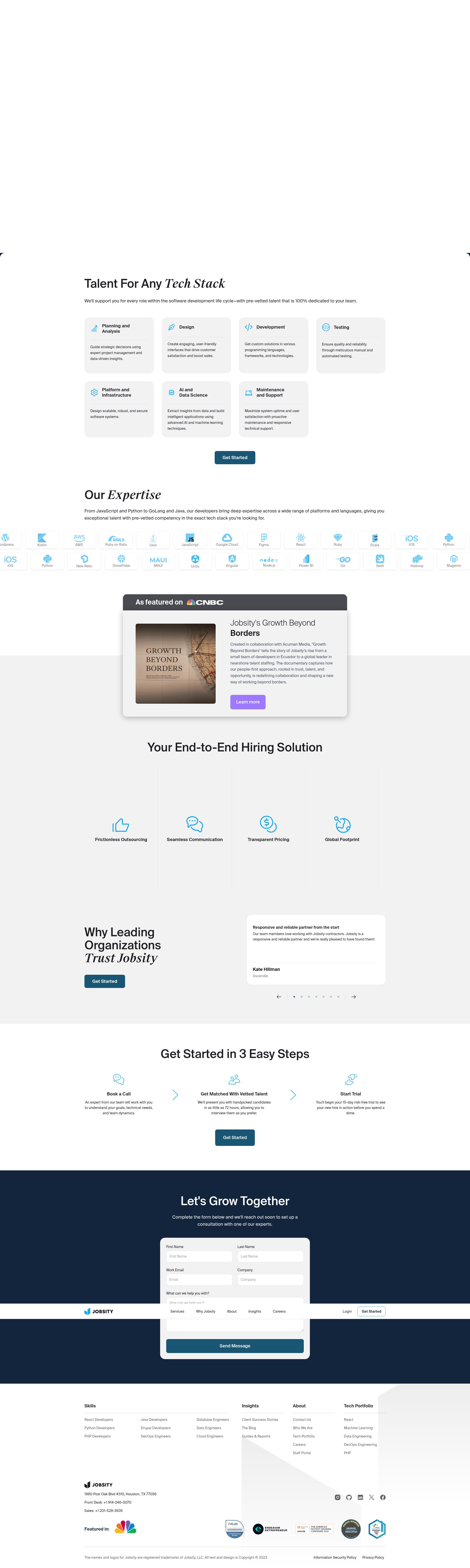 Screenshot of jobsity.com