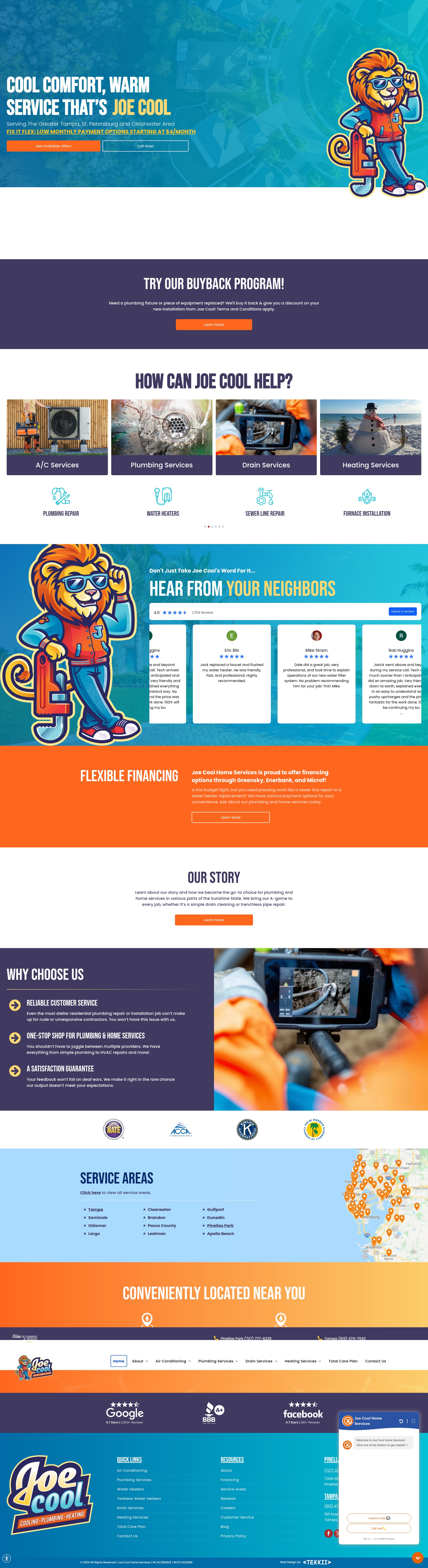 Screenshot of joecoolair.com