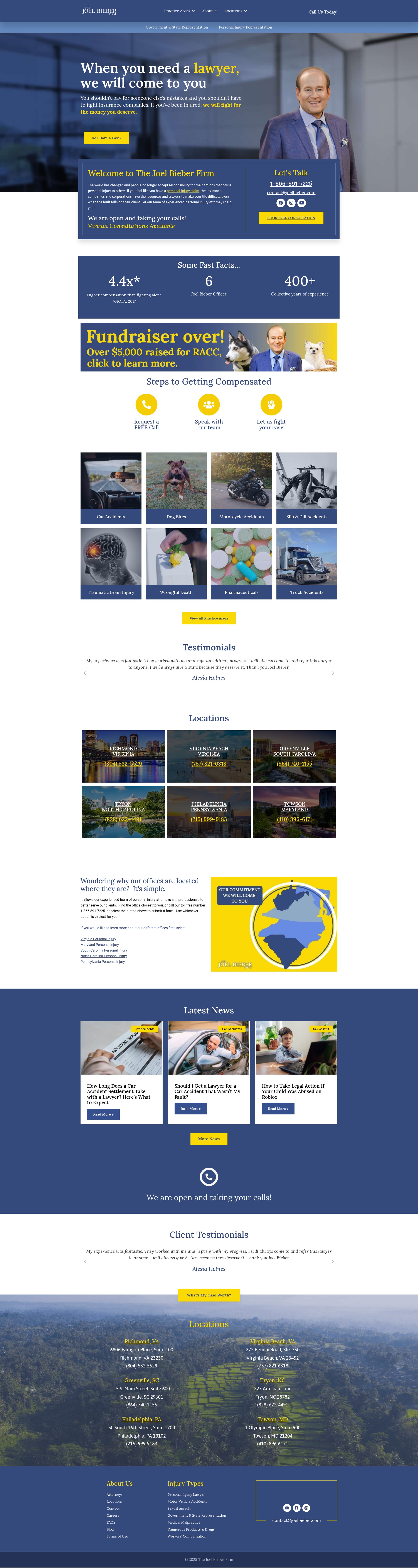 Screenshot of joelbieber.com