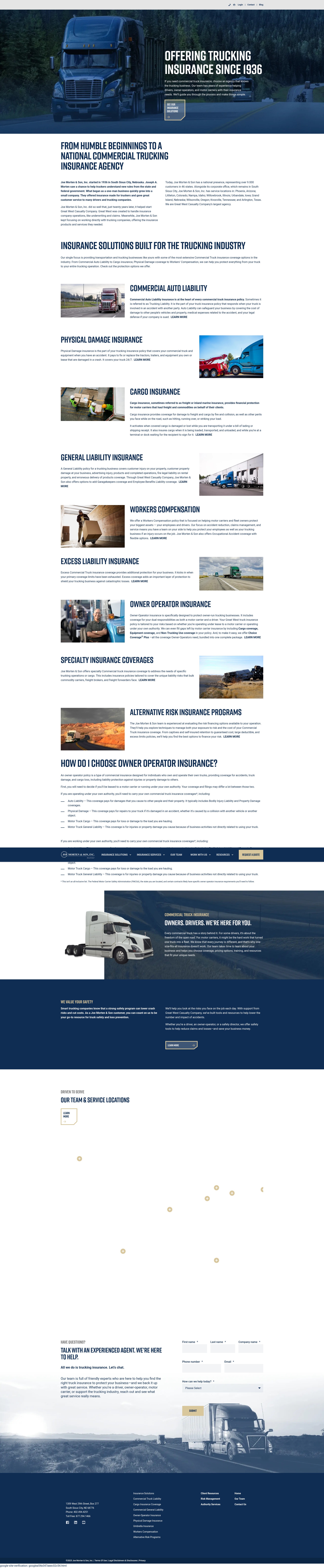 Screenshot of joemorten.com