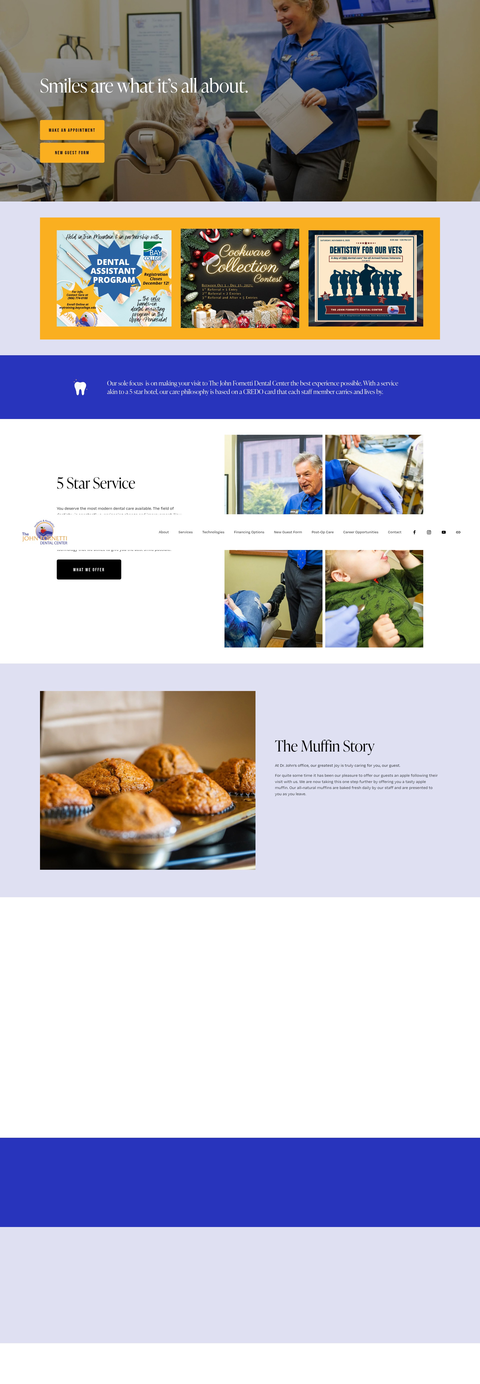 Screenshot of johnfornettidentalcenter.com