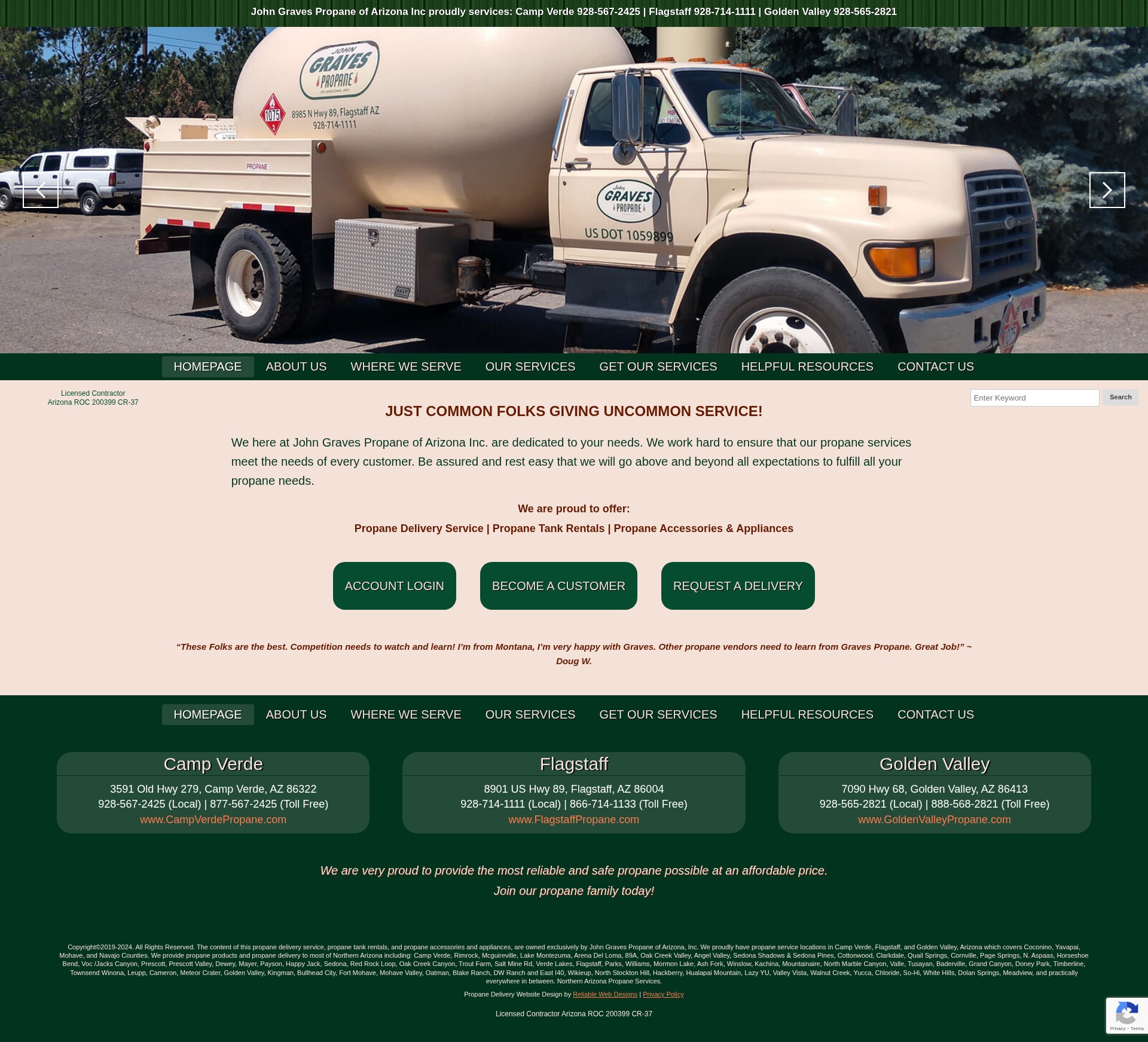 Screenshot of johngravespropane.com