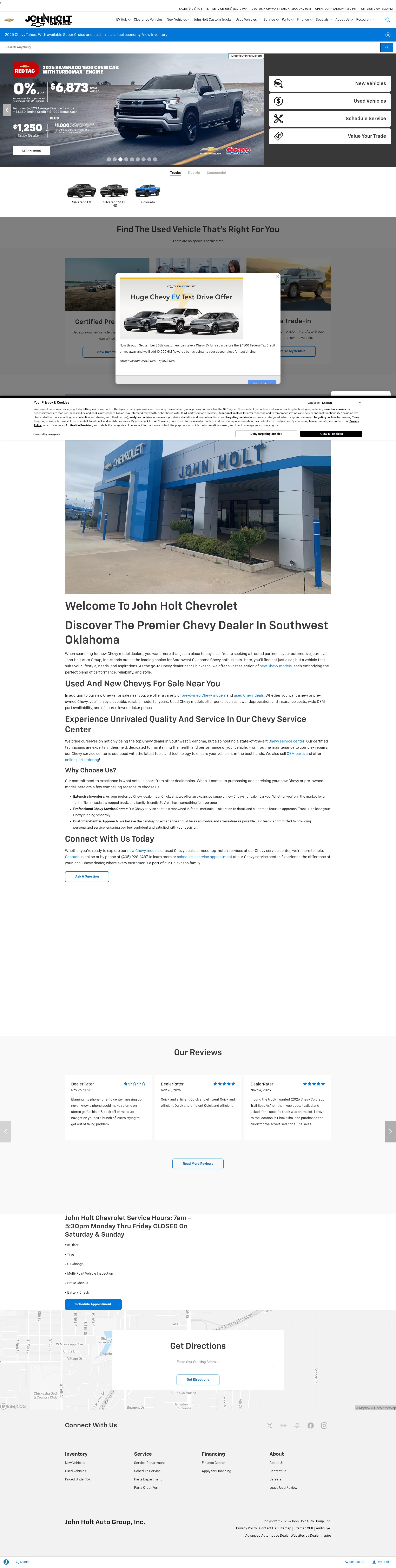 Screenshot of johnholtchevrolet.com