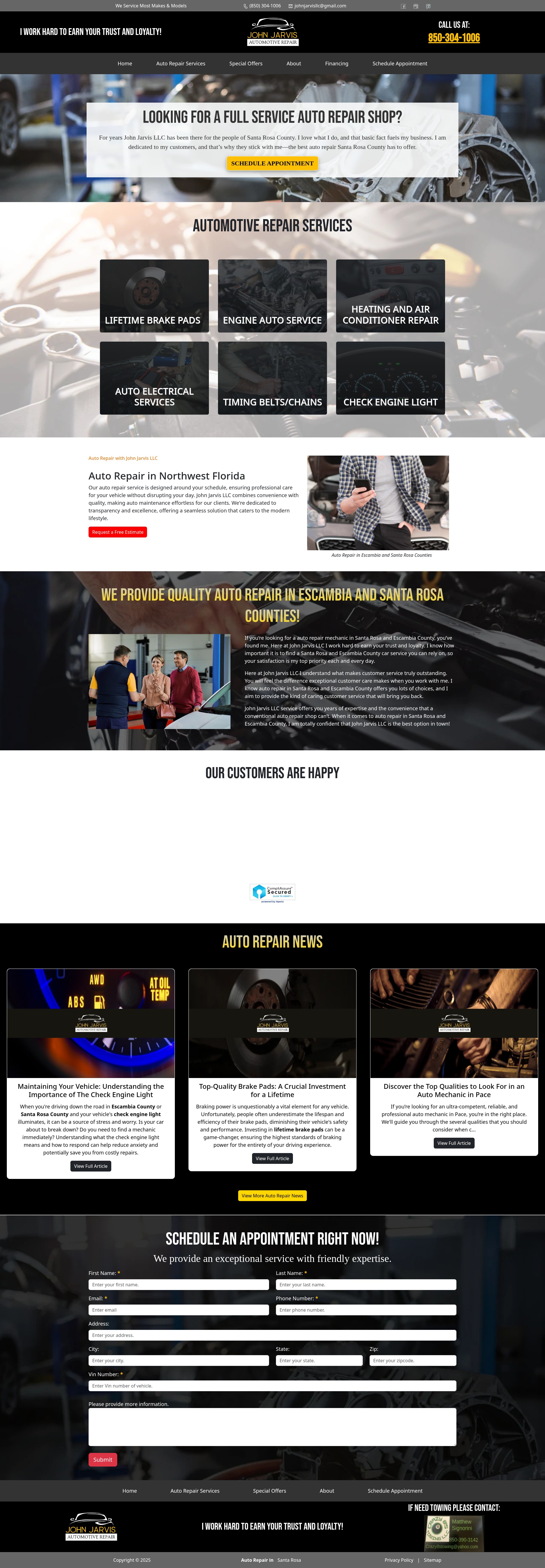 Screenshot of johnjarvisllc.com