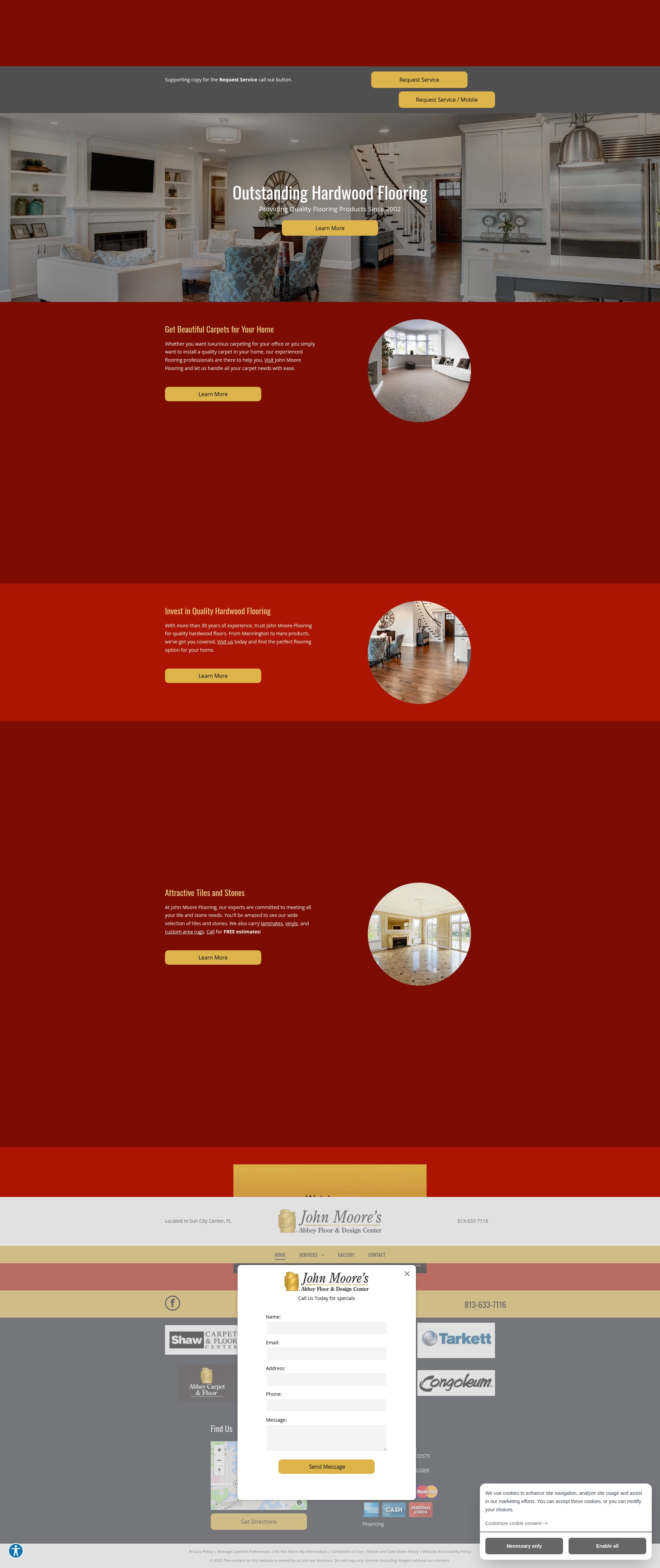 Screenshot of johnmooreflooring.com