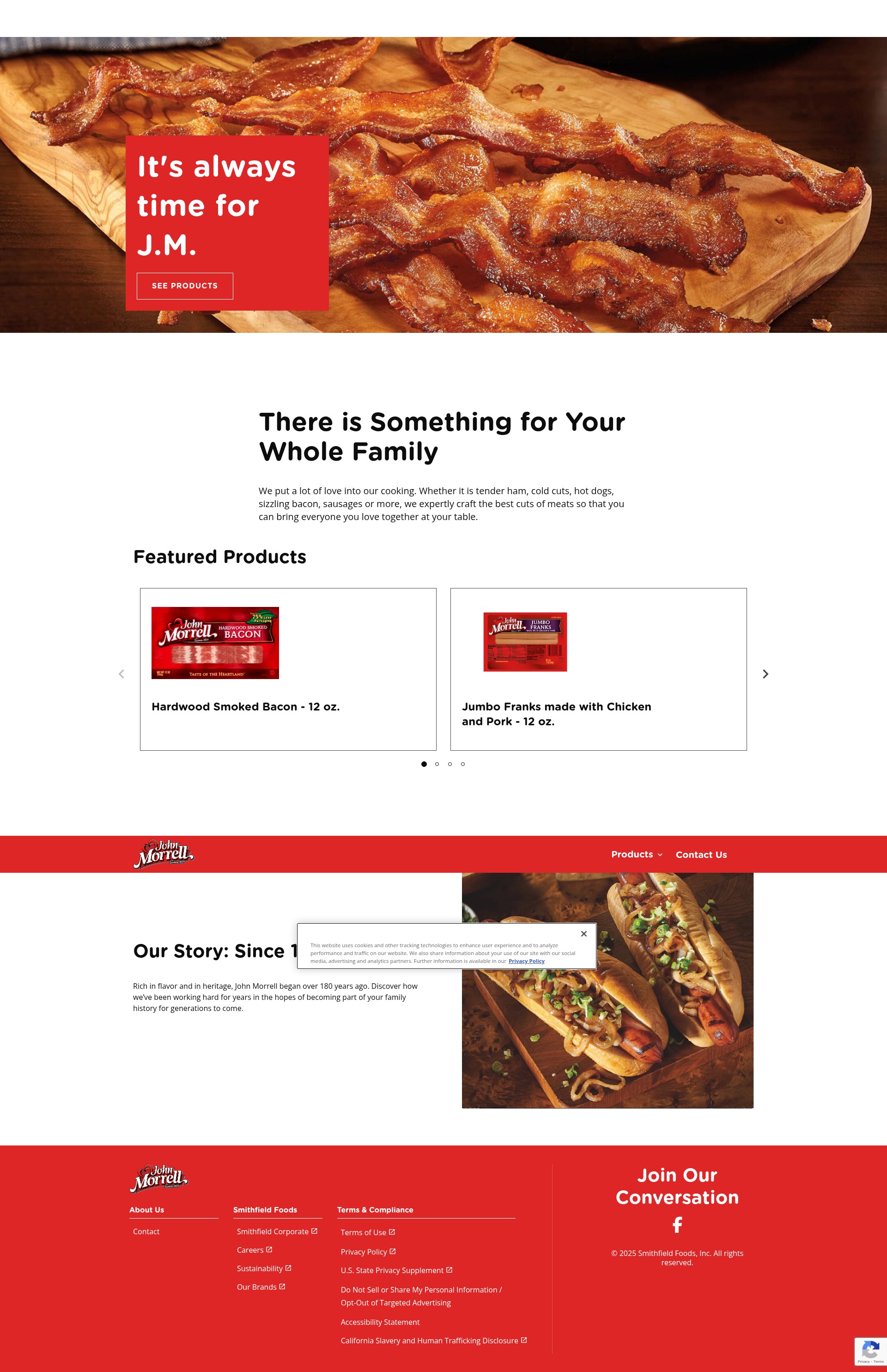 Screenshot of johnmorrell.sfdbrands.com