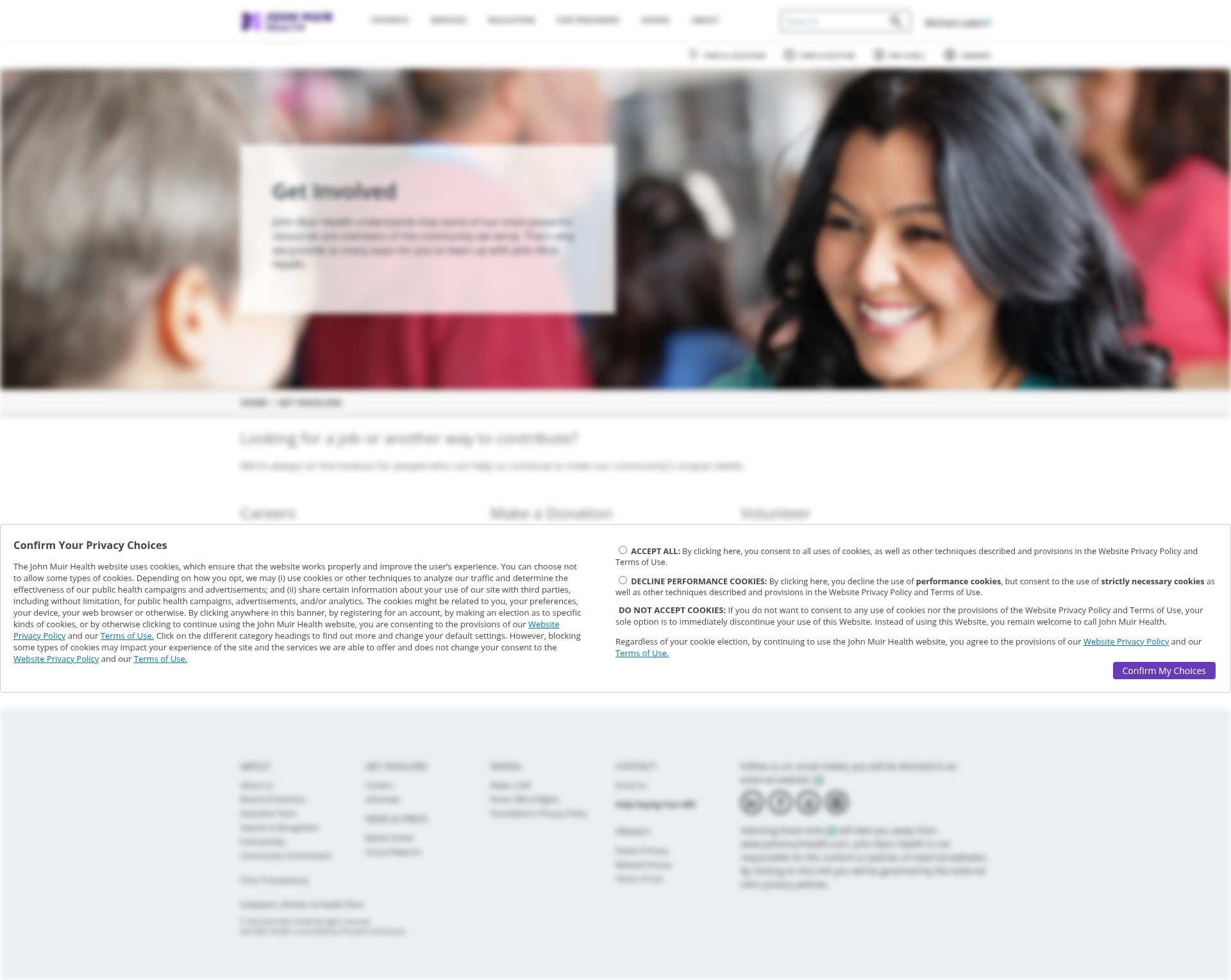 Screenshot of johnmuirhealth.com