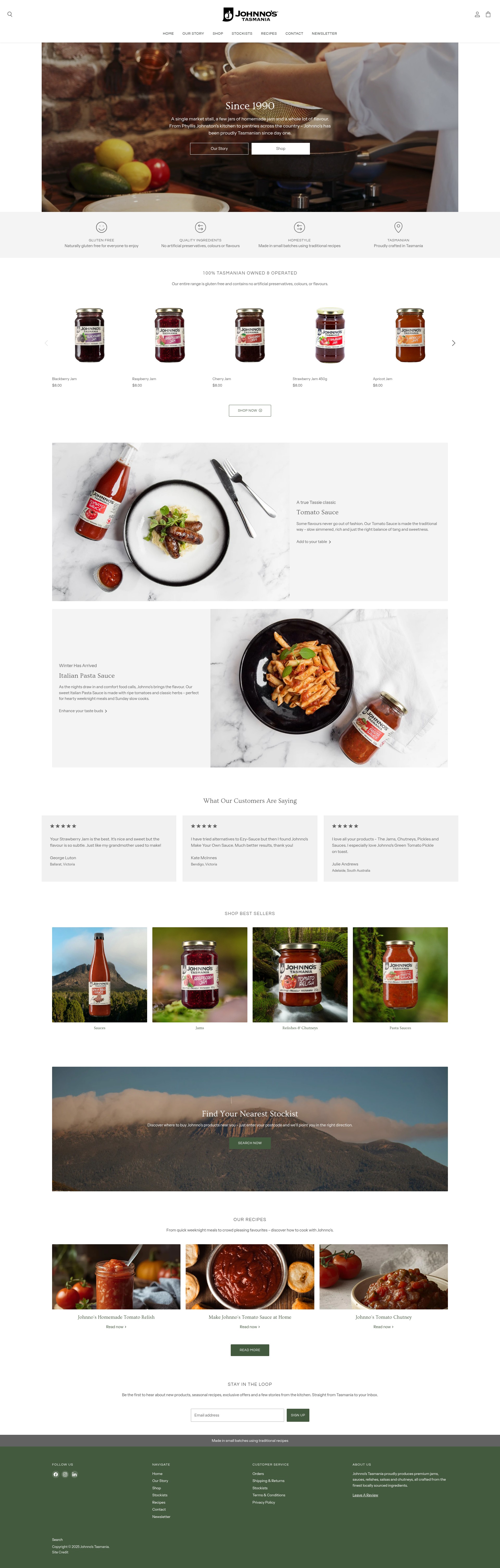 Screenshot of johnnostasmania.com.au