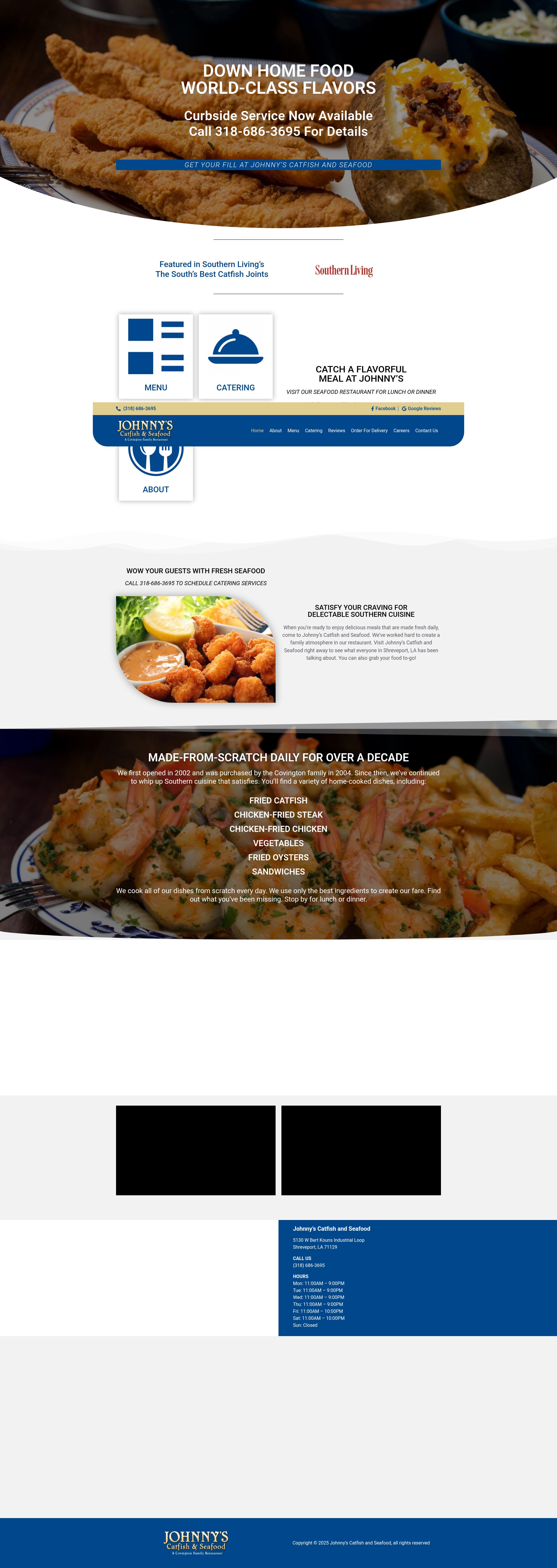 Screenshot of johnnyscatfish.com