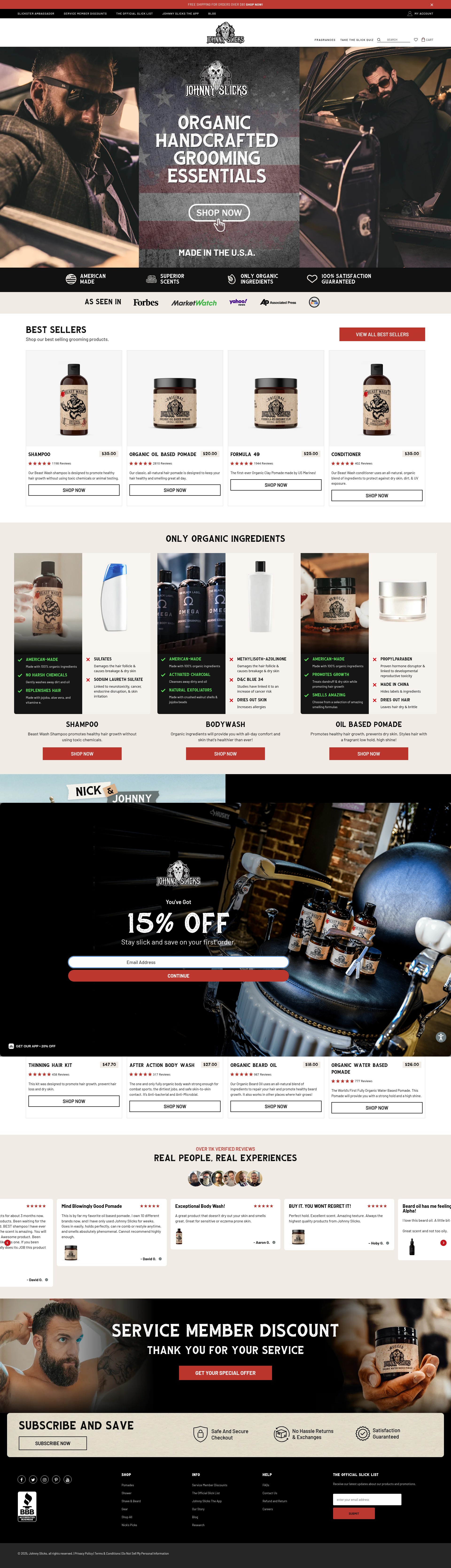 Screenshot of johnnyslicks.com