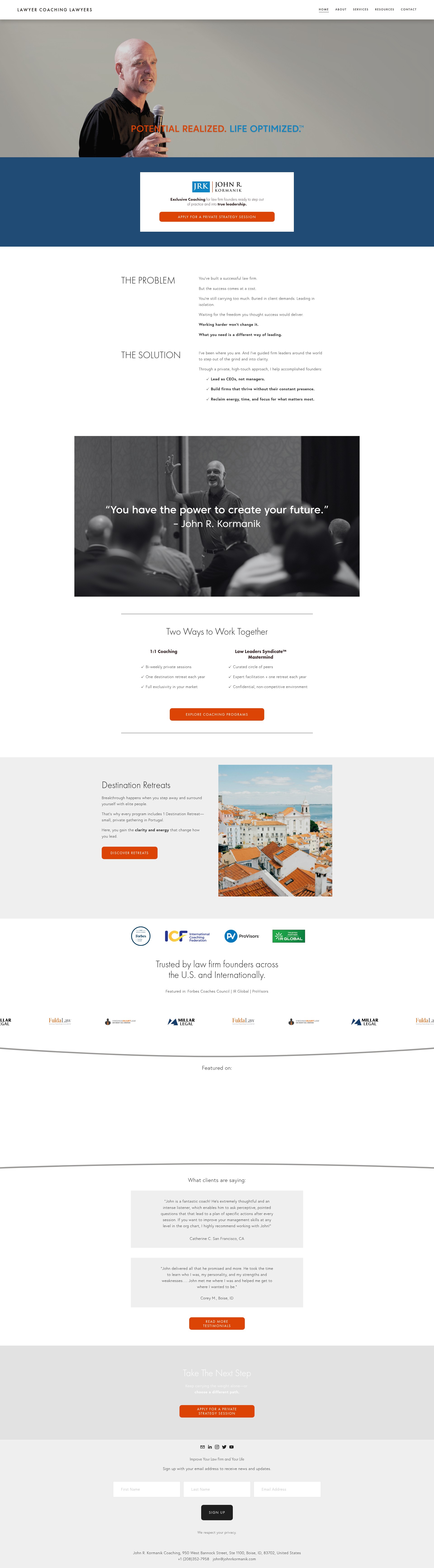 Screenshot of johnrkormanik.com
