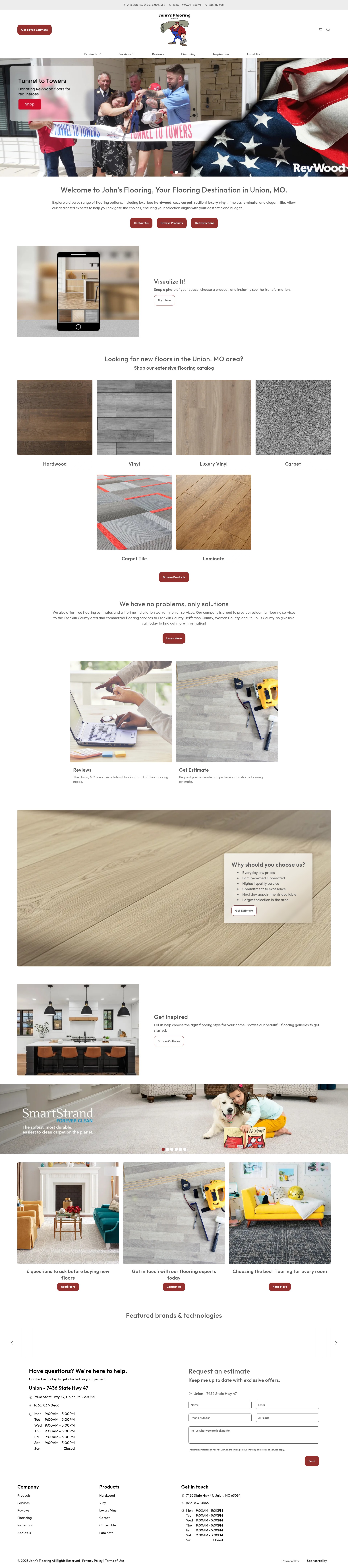 Screenshot of johnsflooring.net