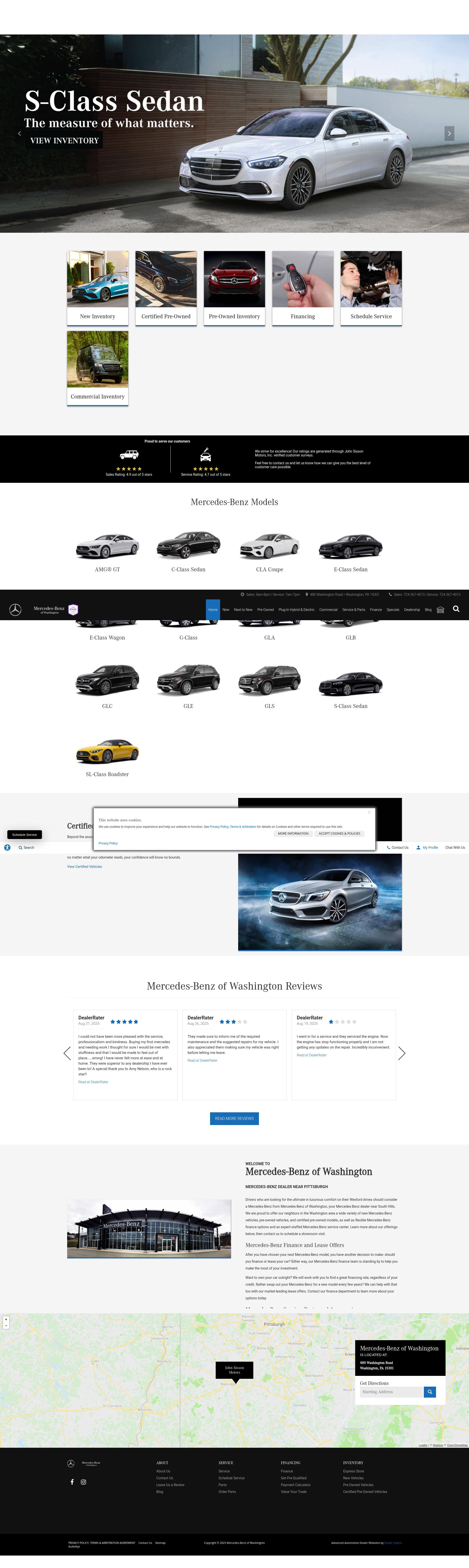 Screenshot of johnsissonmercedes.com