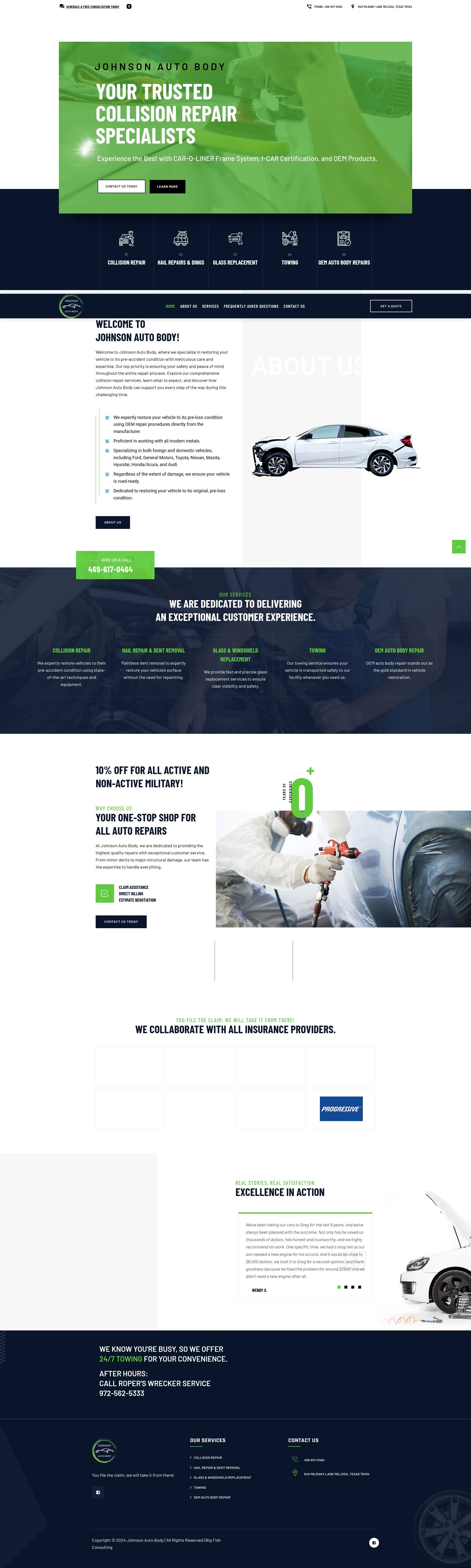 Screenshot of johnsonautobody.pro