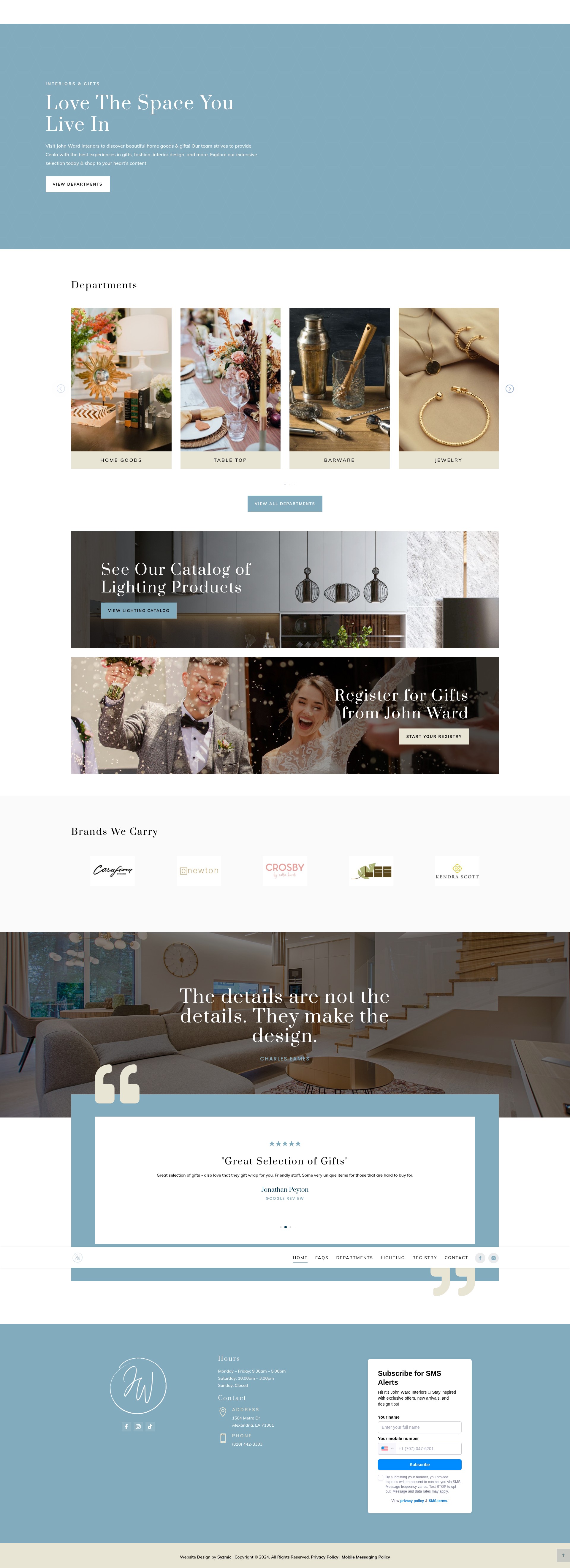 Screenshot of johnwardinteriors.com