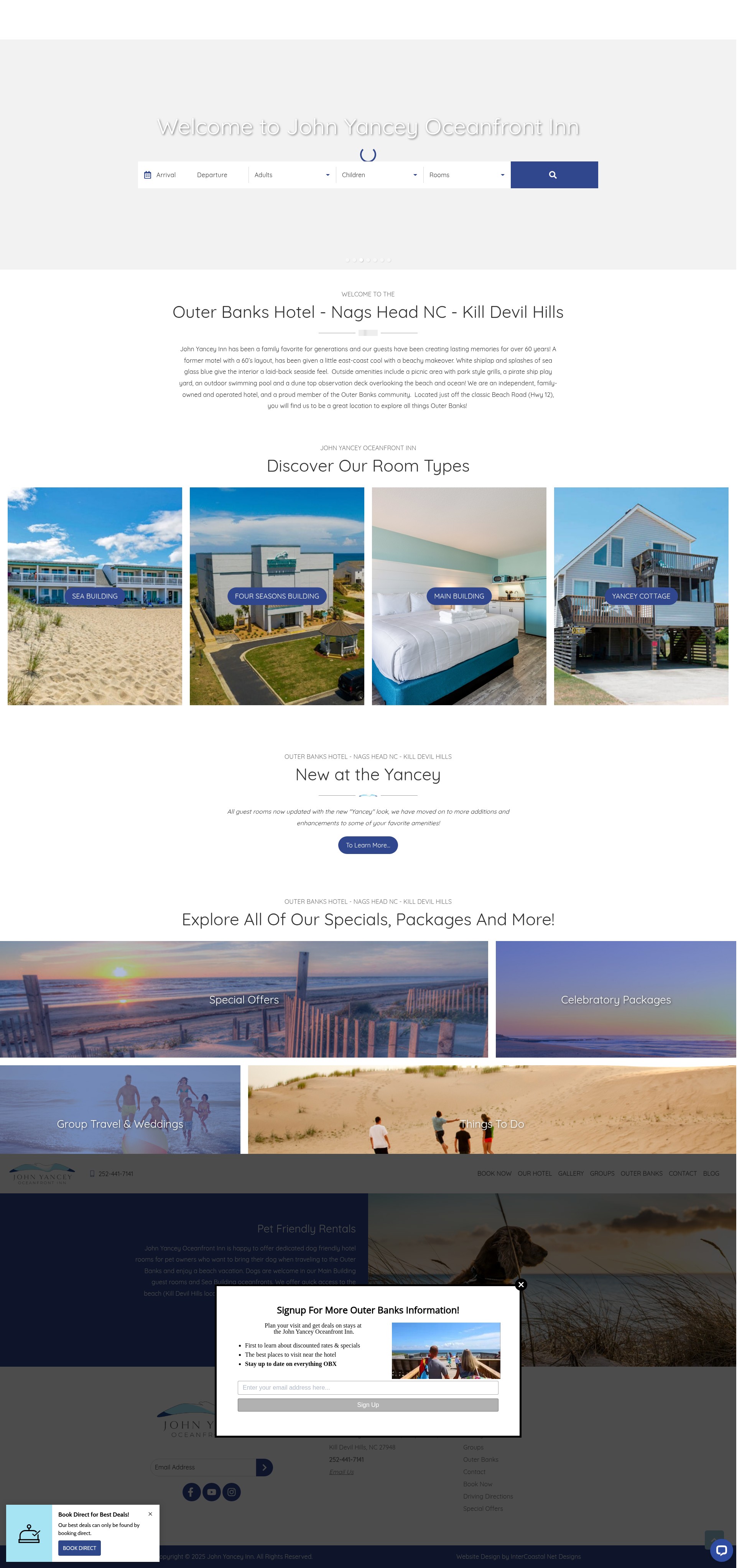 Screenshot of johnyanceyinn.com