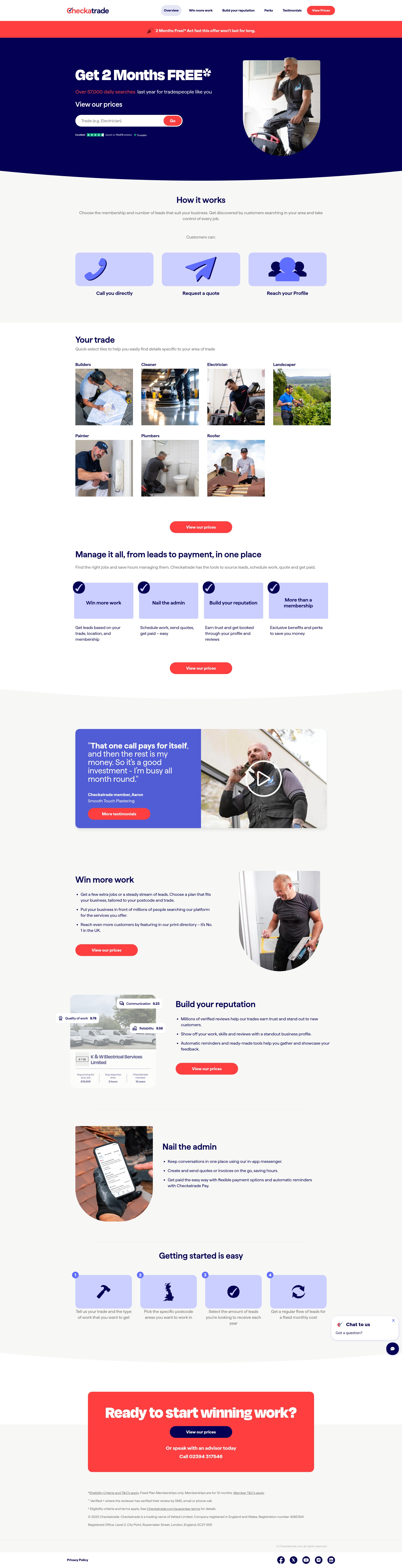 Screenshot of join.checkatrade.com