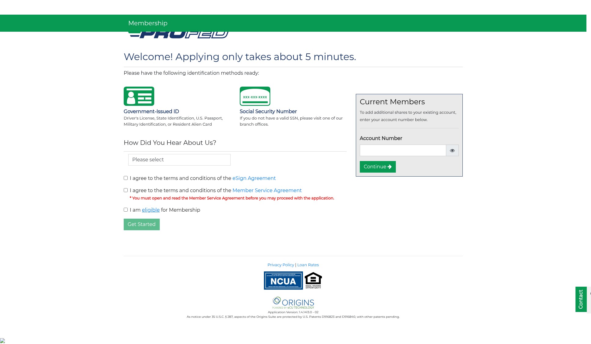 Screenshot of join.profedcu.org