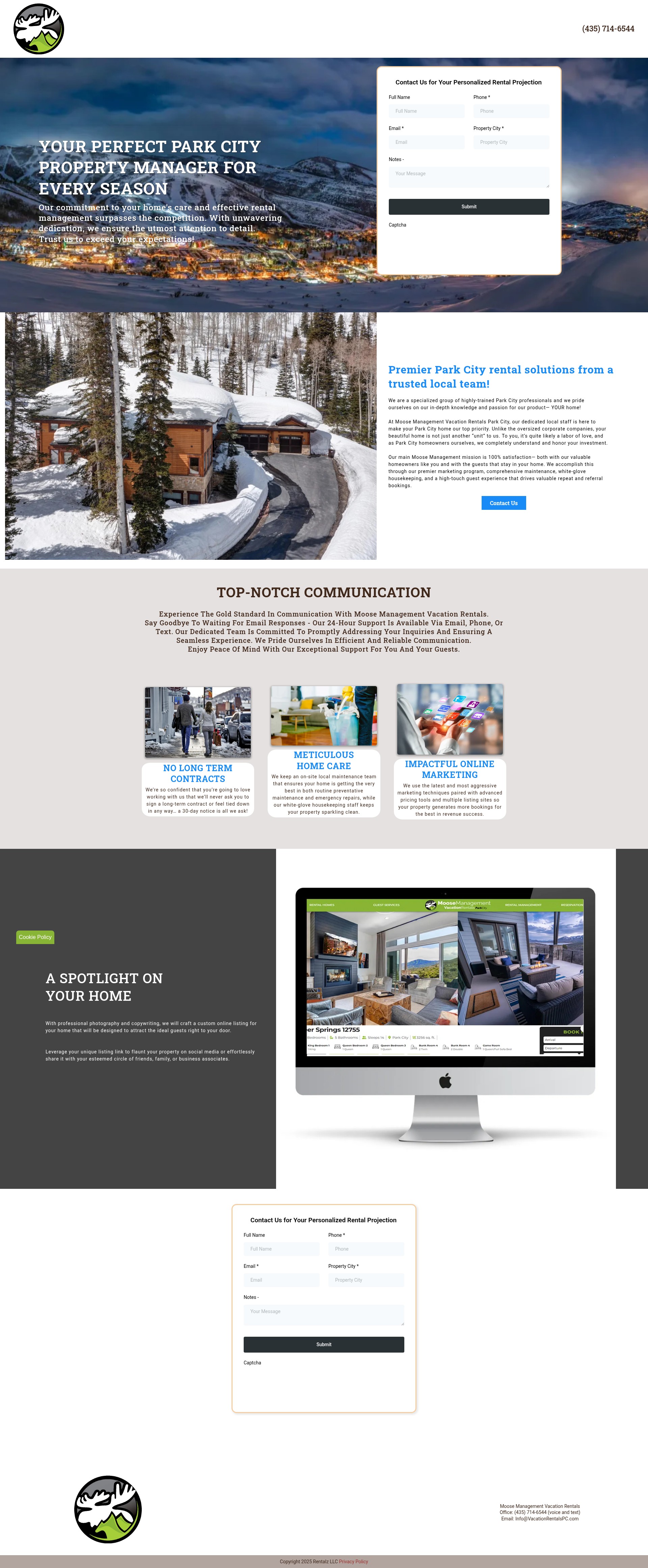Screenshot of join.vacationrentalsparkcity.com