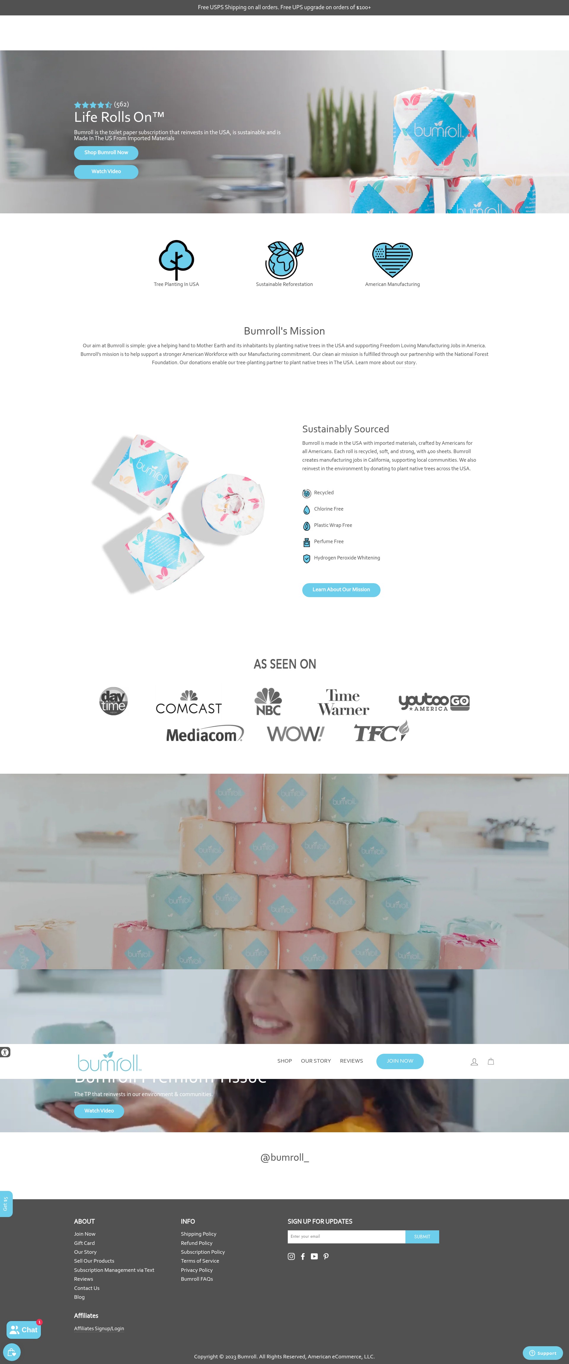 Screenshot of joinbumroll.com