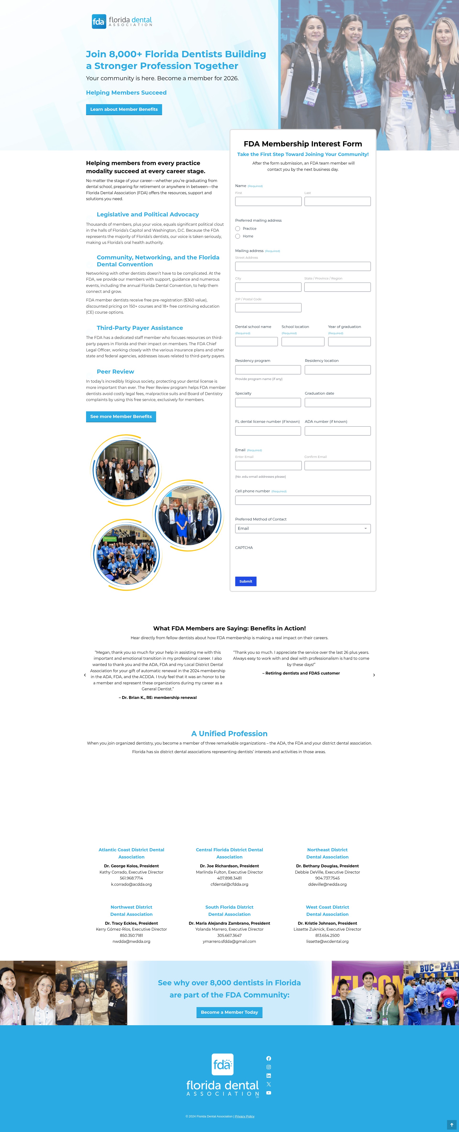 Screenshot of joinfda.com