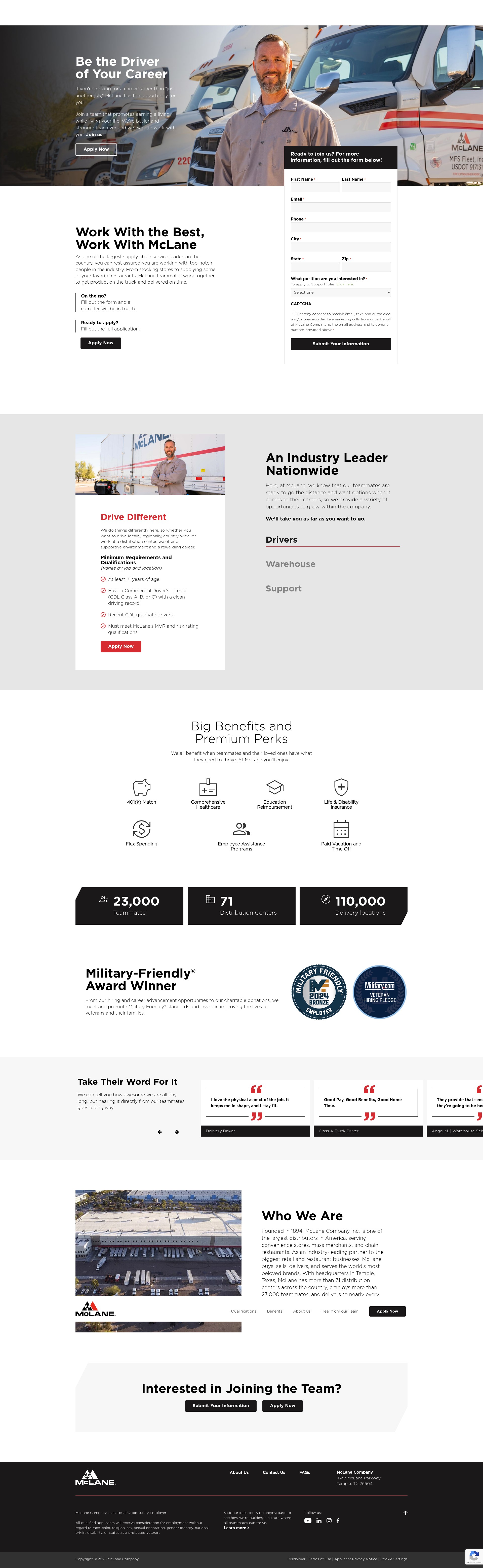 Screenshot of joinmclane.com