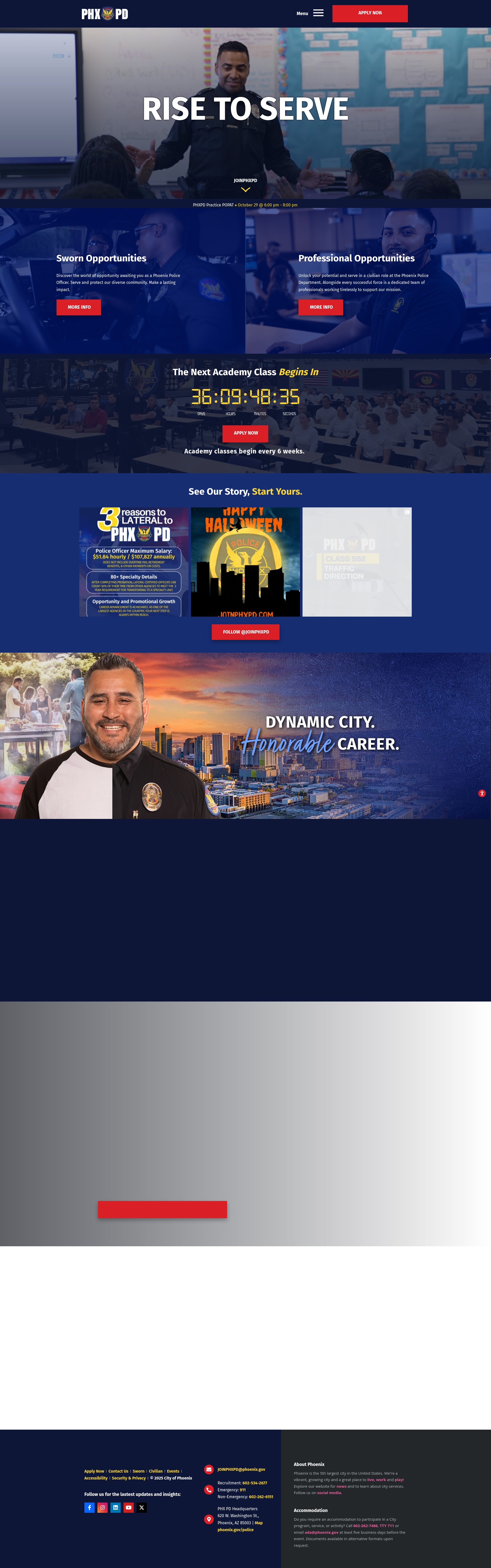 Screenshot of joinphxpd.com